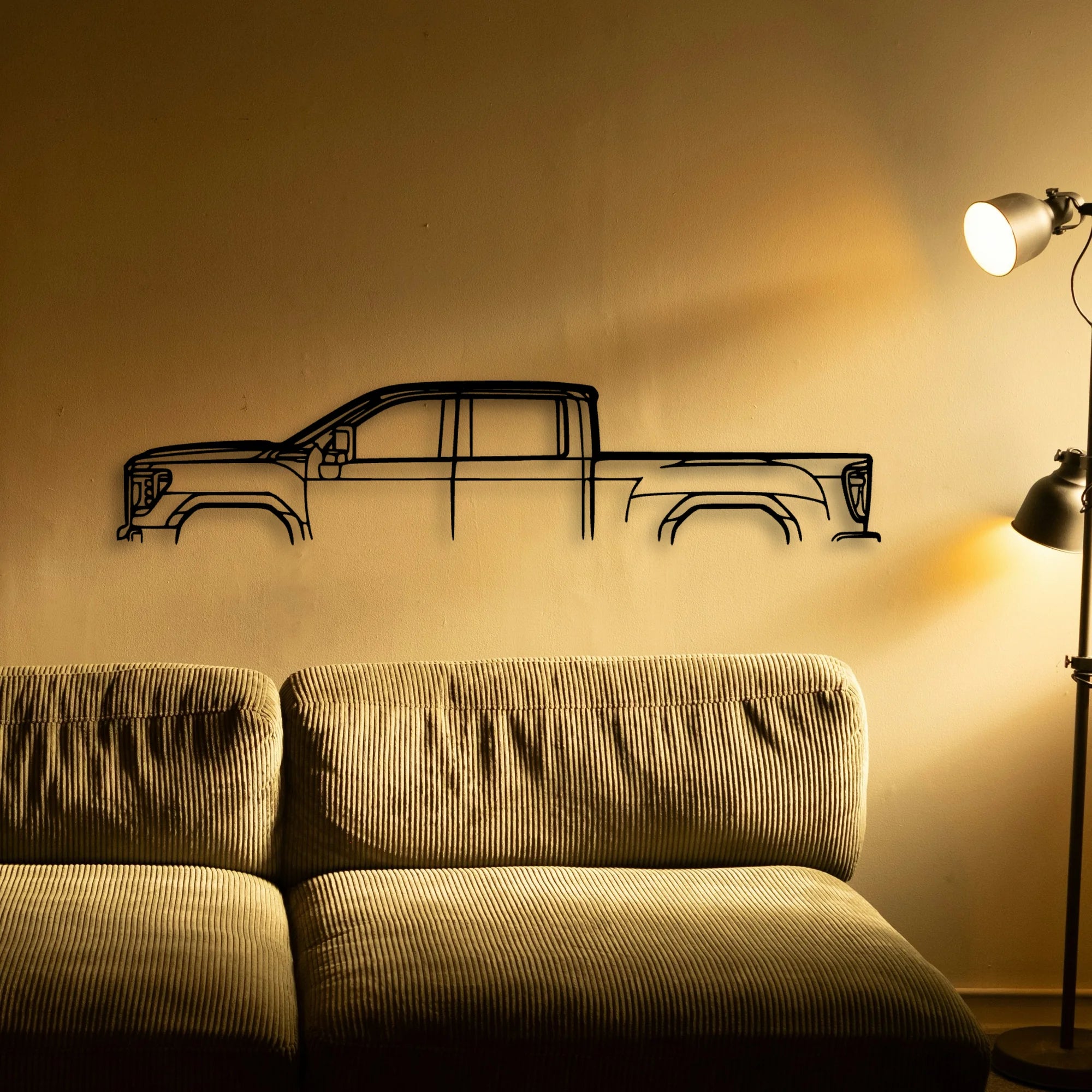 Sierra 2500 GT4 Classic Silhouette Metal Wall Art - Automotive Garage Decor
