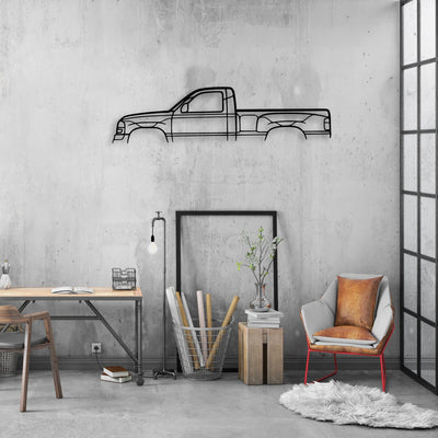 Sierra Single Cab Classic Silhouette Metal Wall Art - Automotive Garage Decor