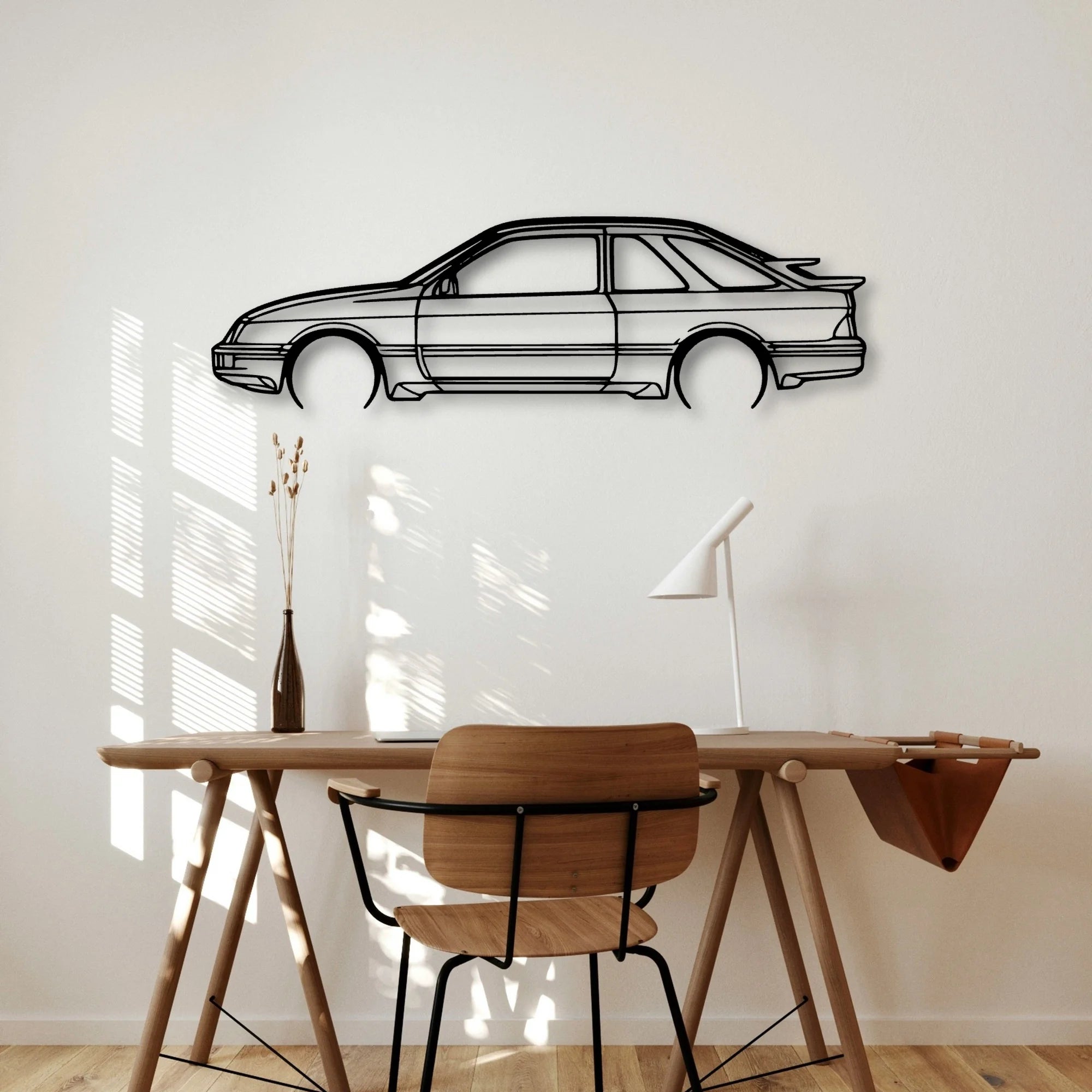 Sierra XR4I 1983 Classic Silhouette Metal Wall Art - Automotive Garage Decor
