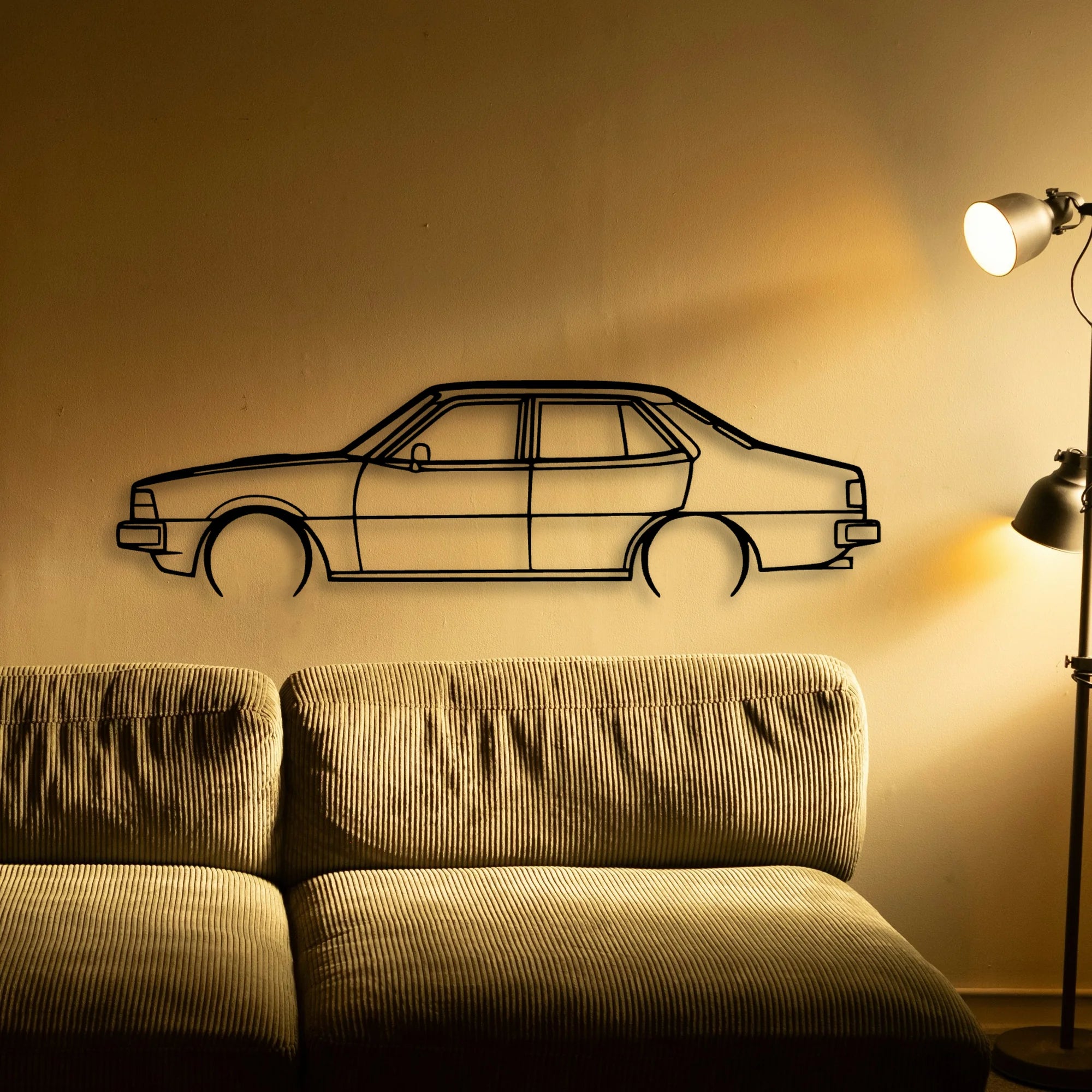 Sigma 1981 Turbo Classic Silhouette Metal Wall Art - Automotive Garage Decor