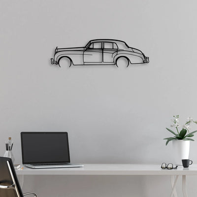 Silver Cloud 2 Classic Silhouette Metal Wall Art - Automotive Garage Decor