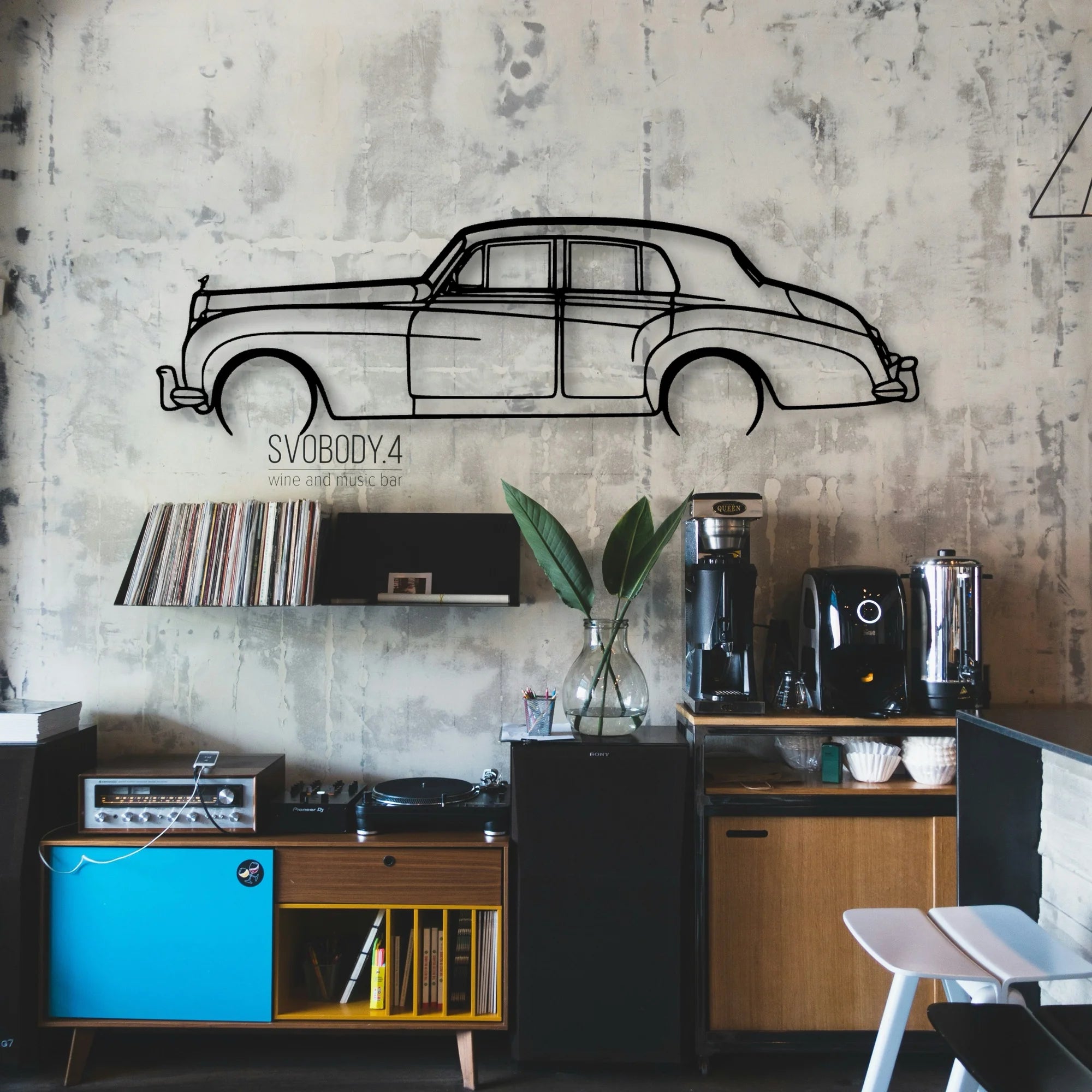 Silver Cloud 2 Classic Silhouette Metal Wall Art - Automotive Garage Decor