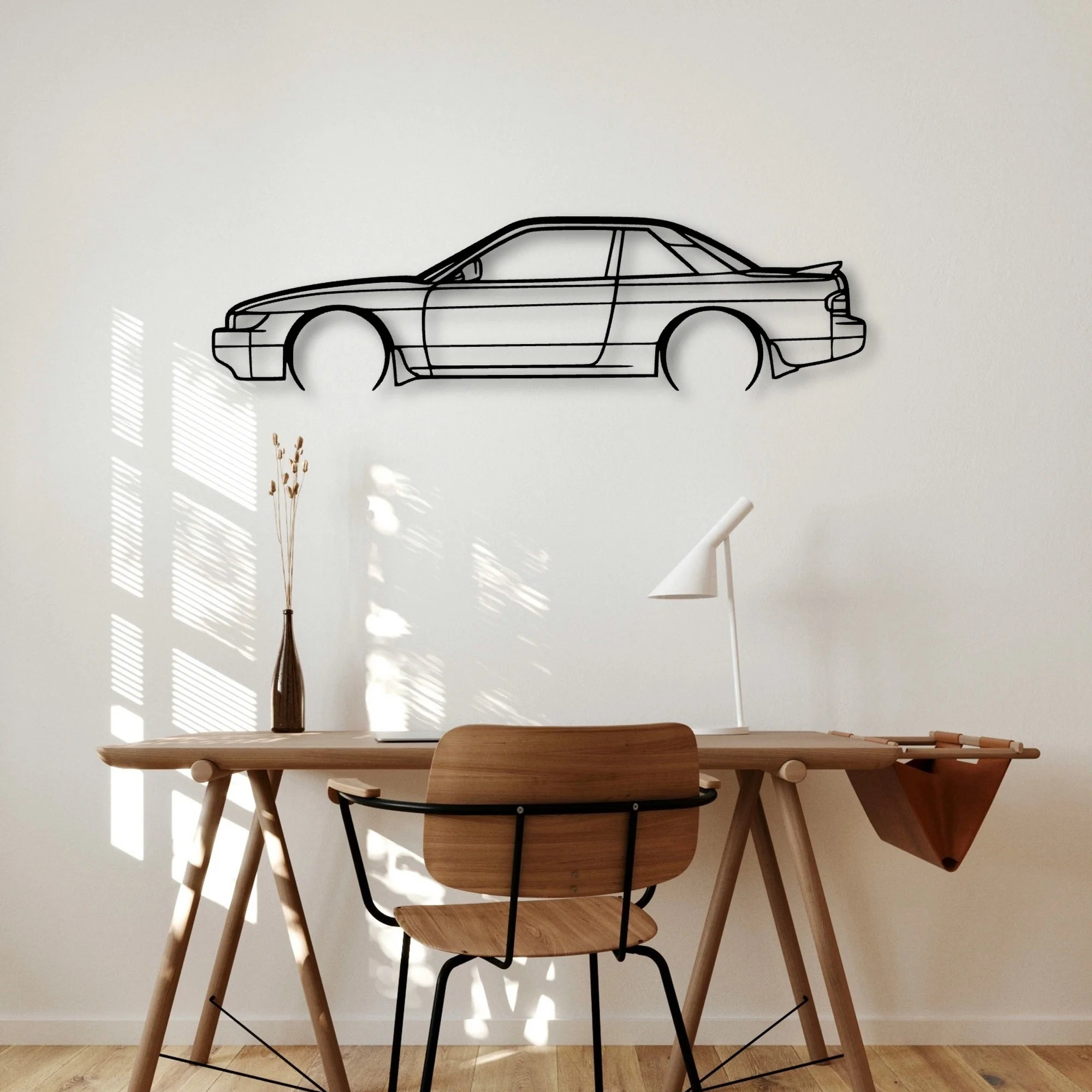 Silvia S13 1990 Classic Silhouette Metal Wall Art - Automotive Garage Decor