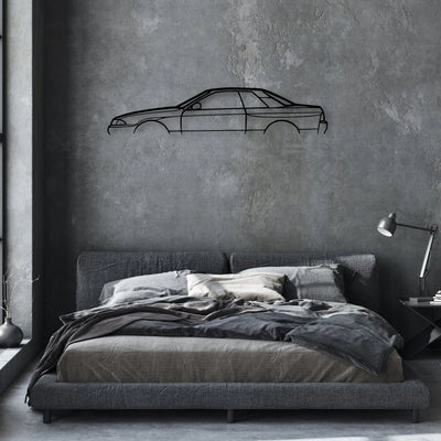 Skyline R32 Gts-t Classic Silhouette Metal Wall Art - Automotive Garage Decor