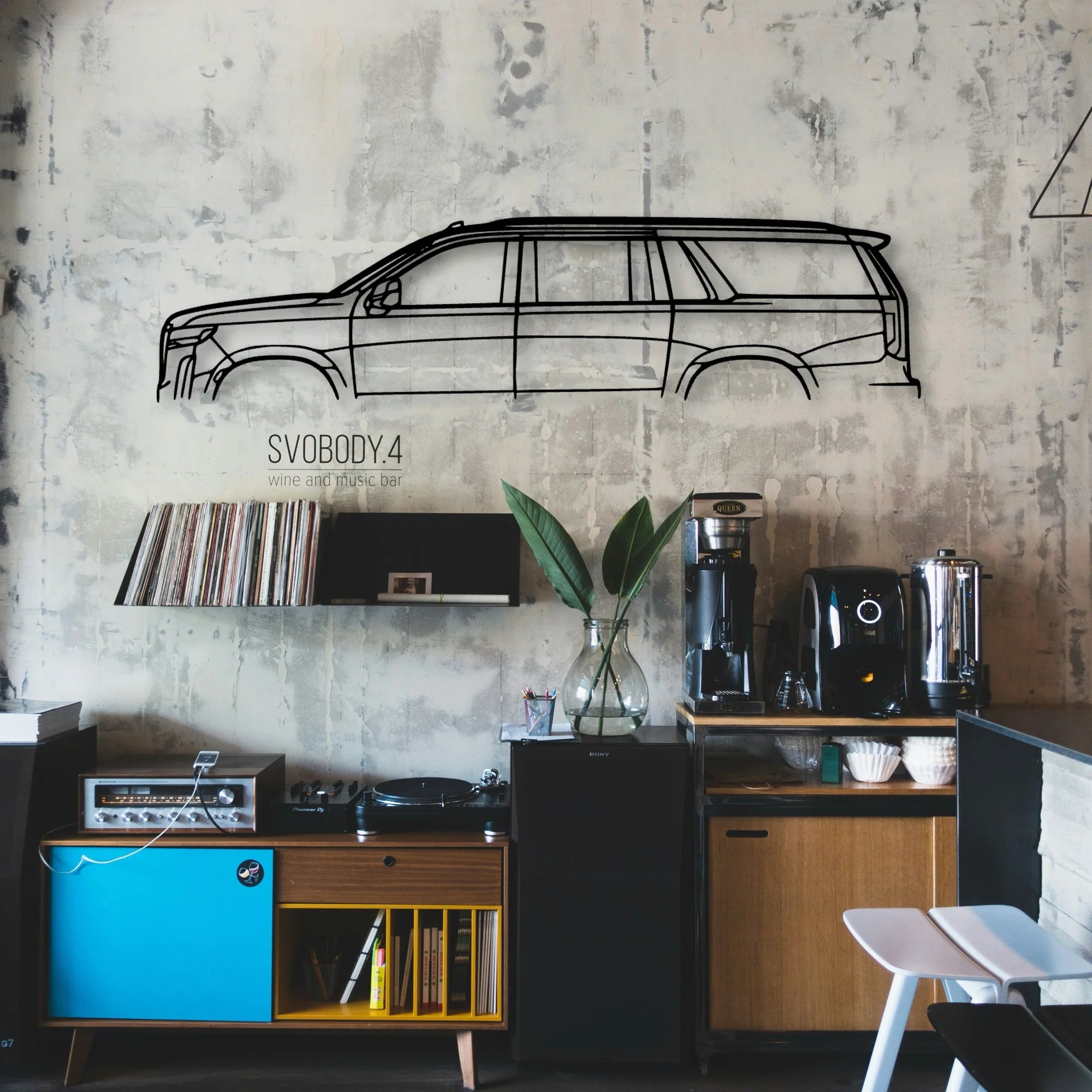Slade Long 2022 Classic Silhouette Metal Wall Art - Automotive Garage Decor