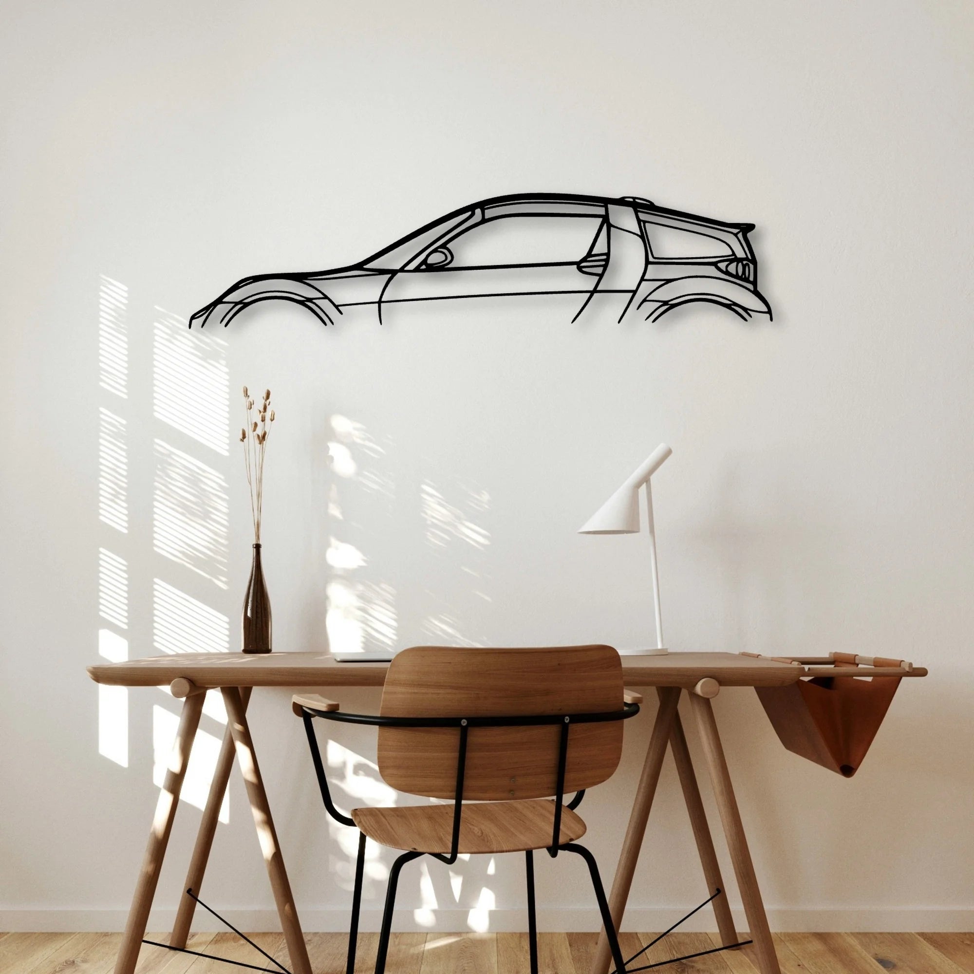 Smart Coupe B Edition 2002 Classic Silhouette Metal Wall Art - Automotive Garage Decor