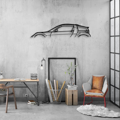 Smart coupe B edition 2002 Classic Silhouette Metal Wall Art - Automotive Garage Decor
