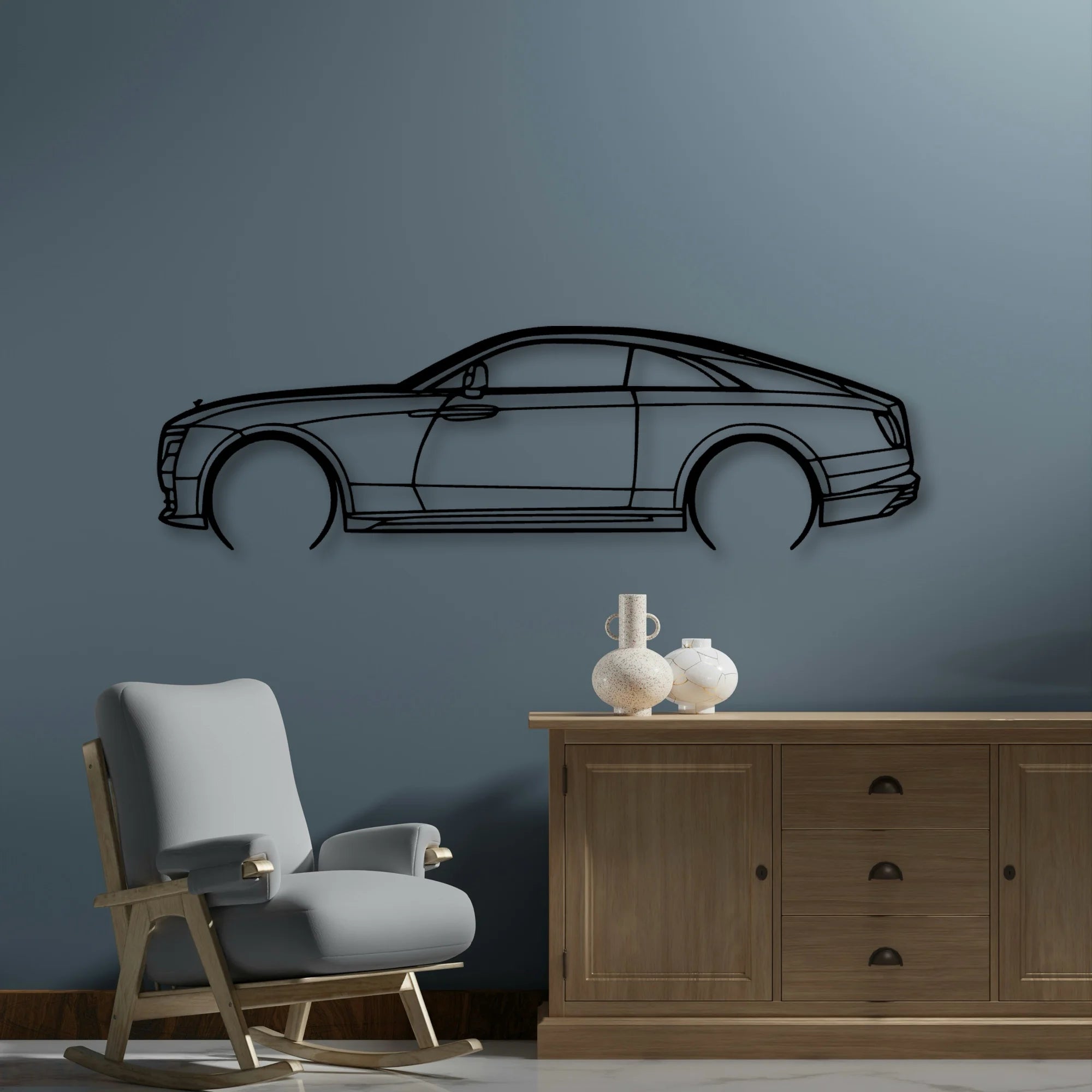 Spectre Classic Silhouette Metal Wall Art - Automotive Garage Decor