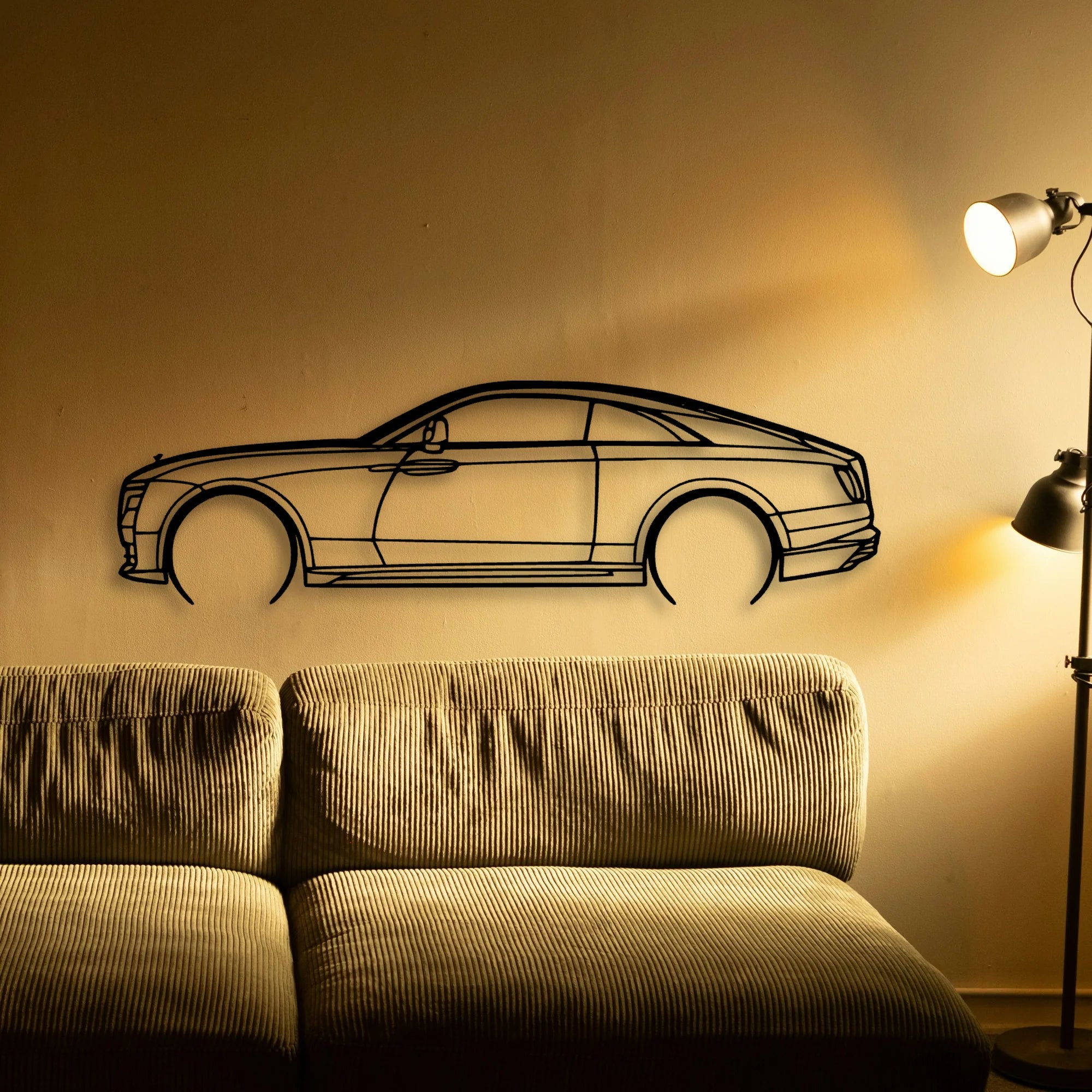 Spectre Classic Silhouette Metal Wall Art - Automotive Garage Decor