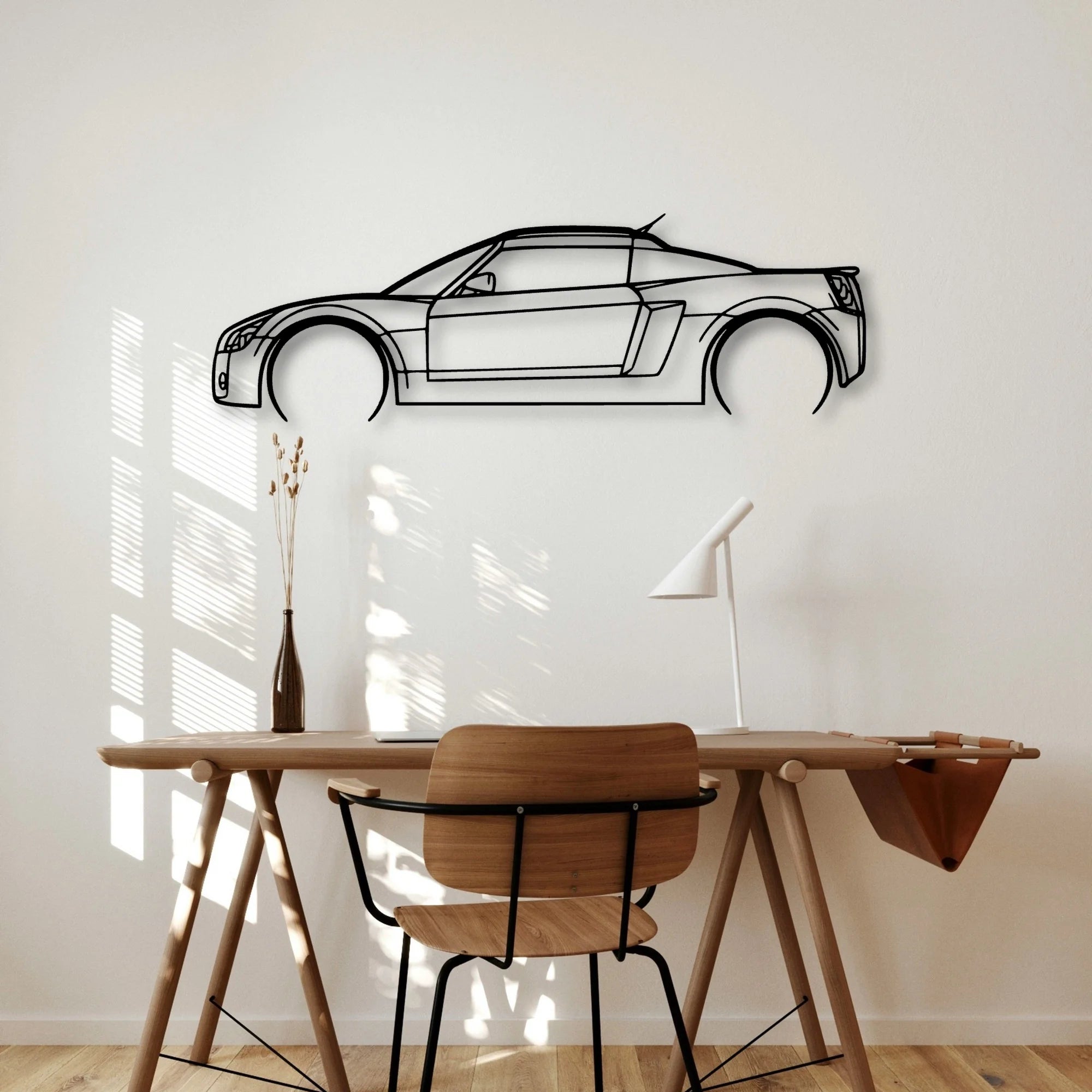 Speedster 2 2004 Classic Silhouette Metal Wall Art - Automotive Garage Decor