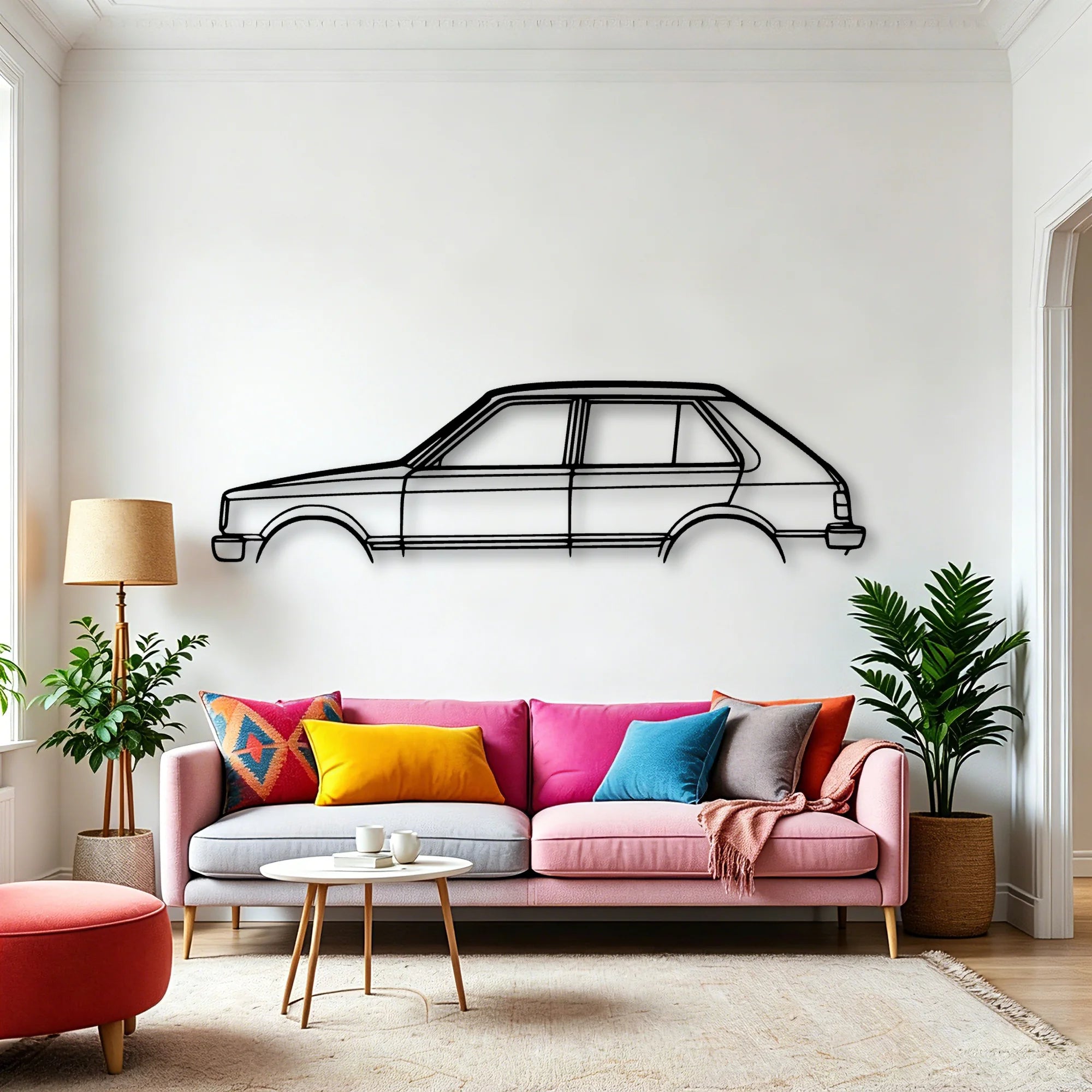 Starlet 1982 Classic Silhouette Metal Wall Art - Automotive Garage Decor