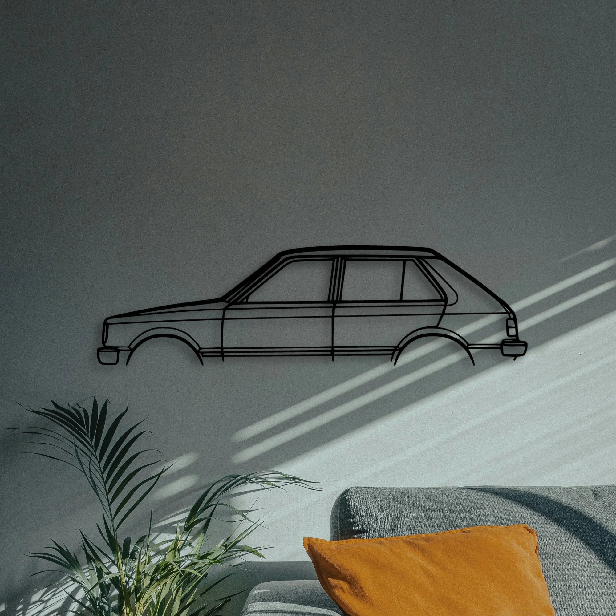 Starlet 1982 Classic Silhouette Metal Wall Art - Automotive Garage Decor