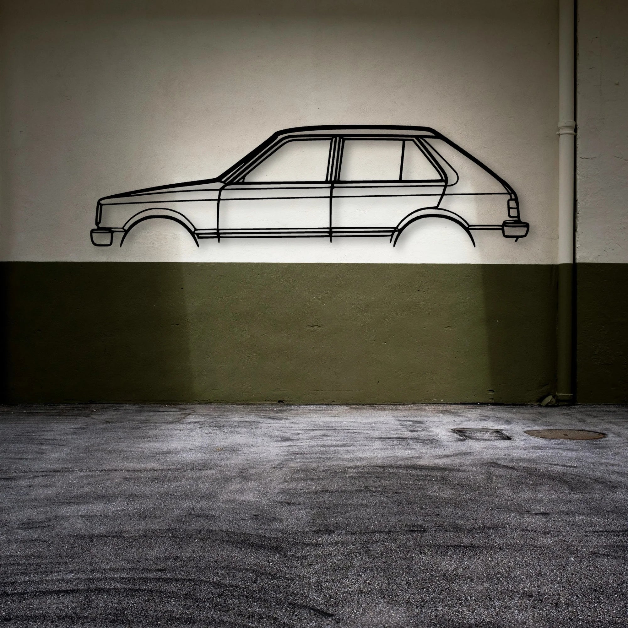 Starlet 1982 Classic Silhouette Metal Wall Art - Automotive Garage Decor
