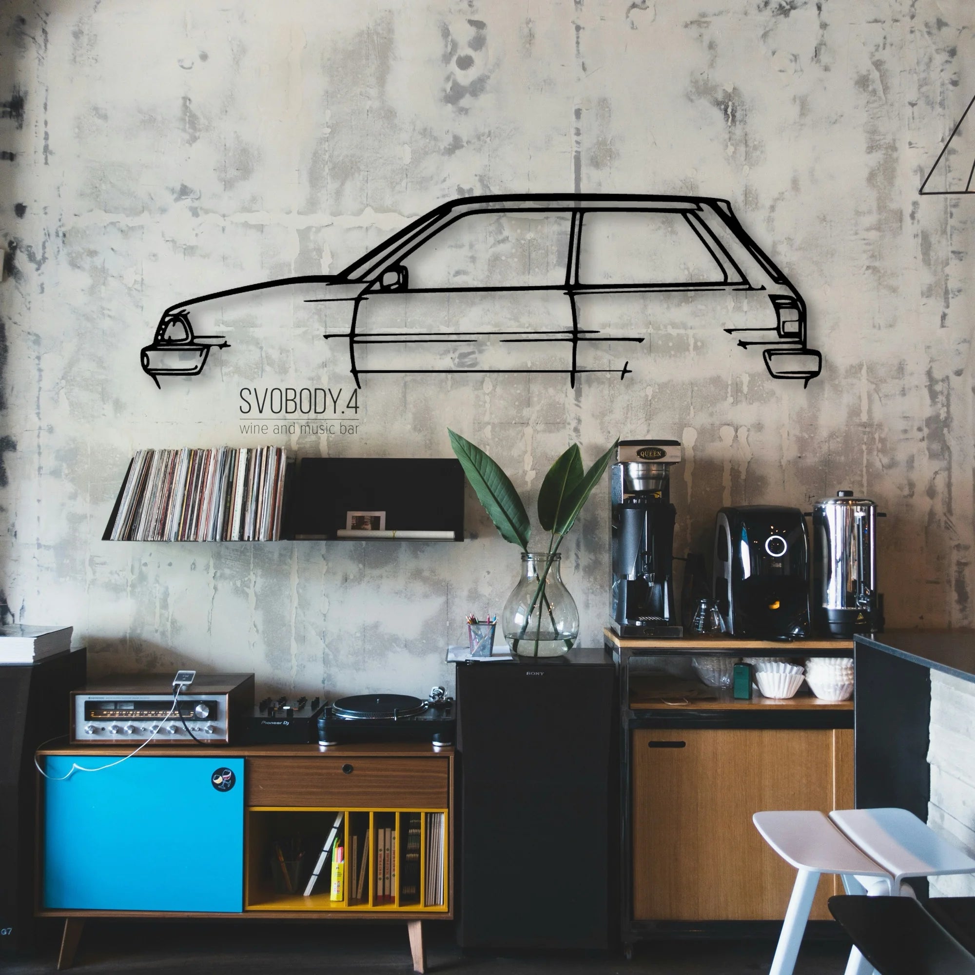 Starlet 1988 EP71 Classic Silhouette Metal Wall Art - Automotive Garage Decor