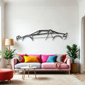 Stratos Classic Silhouette Metal Wall Art - Automotive Garage Decor
