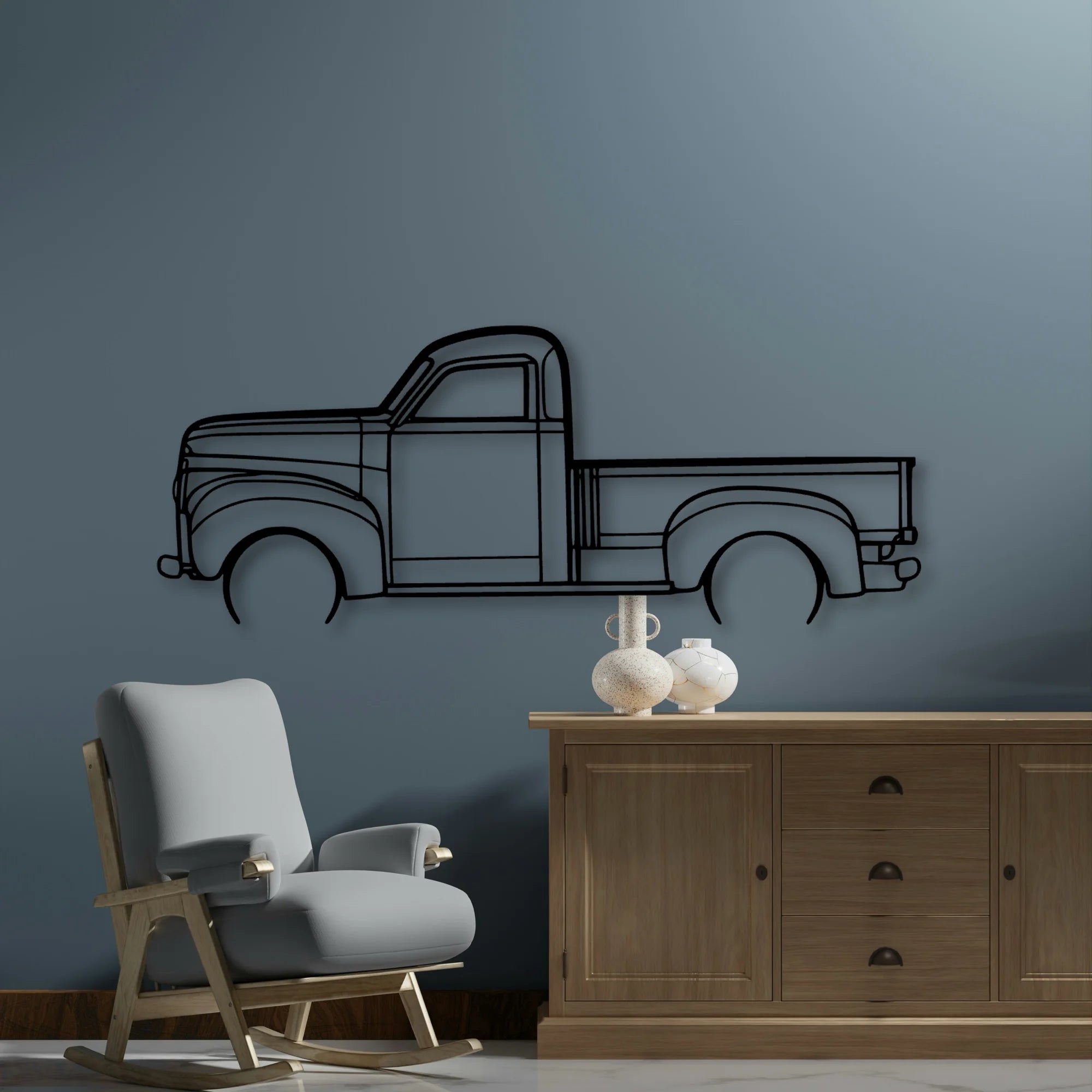 Studebaker M5 Classic Silhouette Metal Wall Art - Automotive Garage Decor