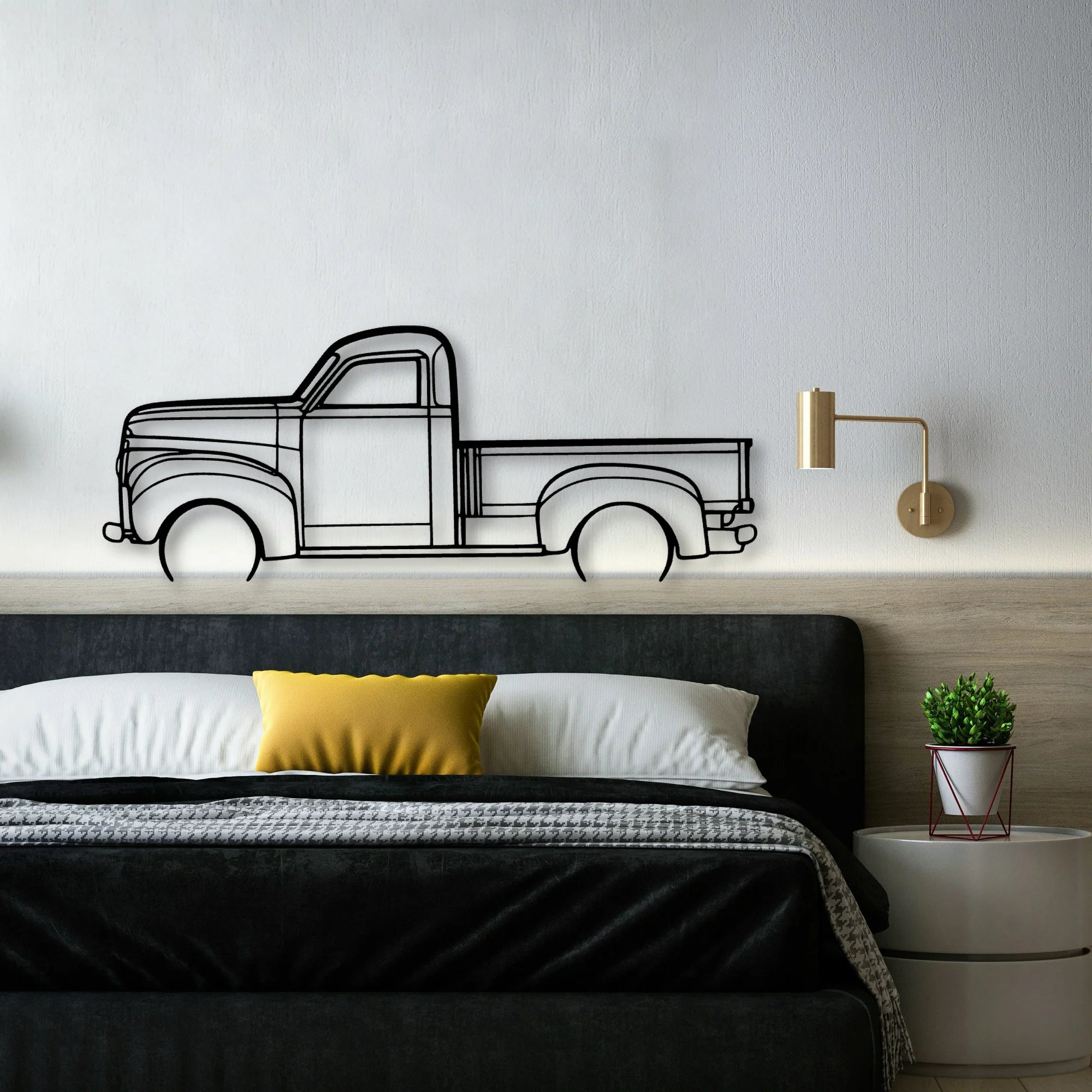 Studebaker M5 Classic Silhouette Metal Wall Art - Automotive Garage Decor