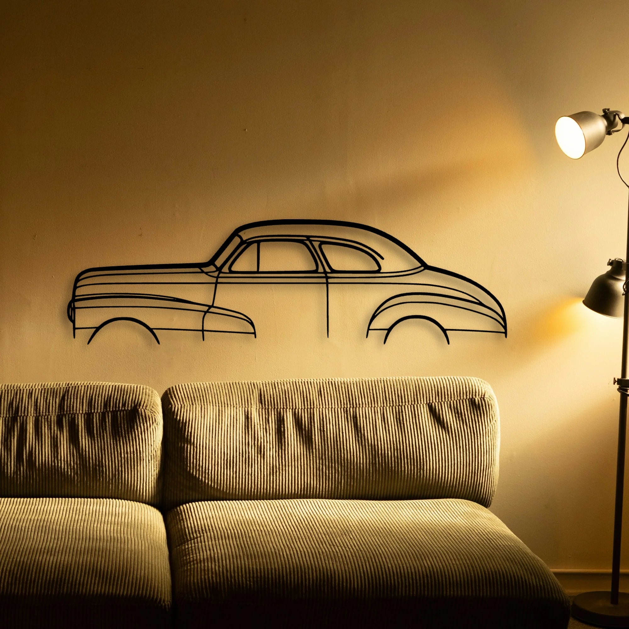 Stylemaster Coupe 1948 Classic Silhouette Metal Wall Art - Automotive Garage Decor