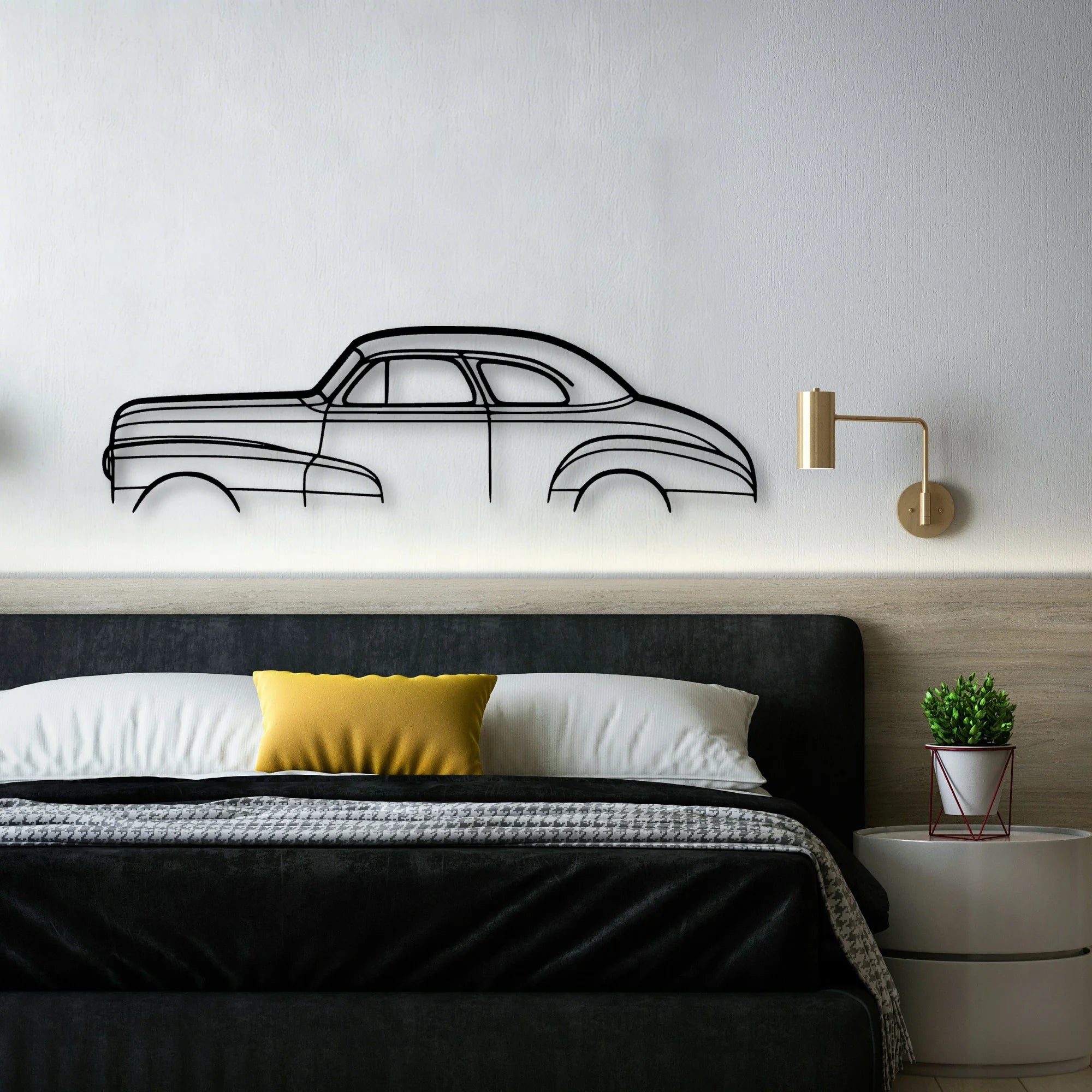 Stylemaster Coupe 1948 Classic Silhouette Metal Wall Art - Automotive Garage Decor