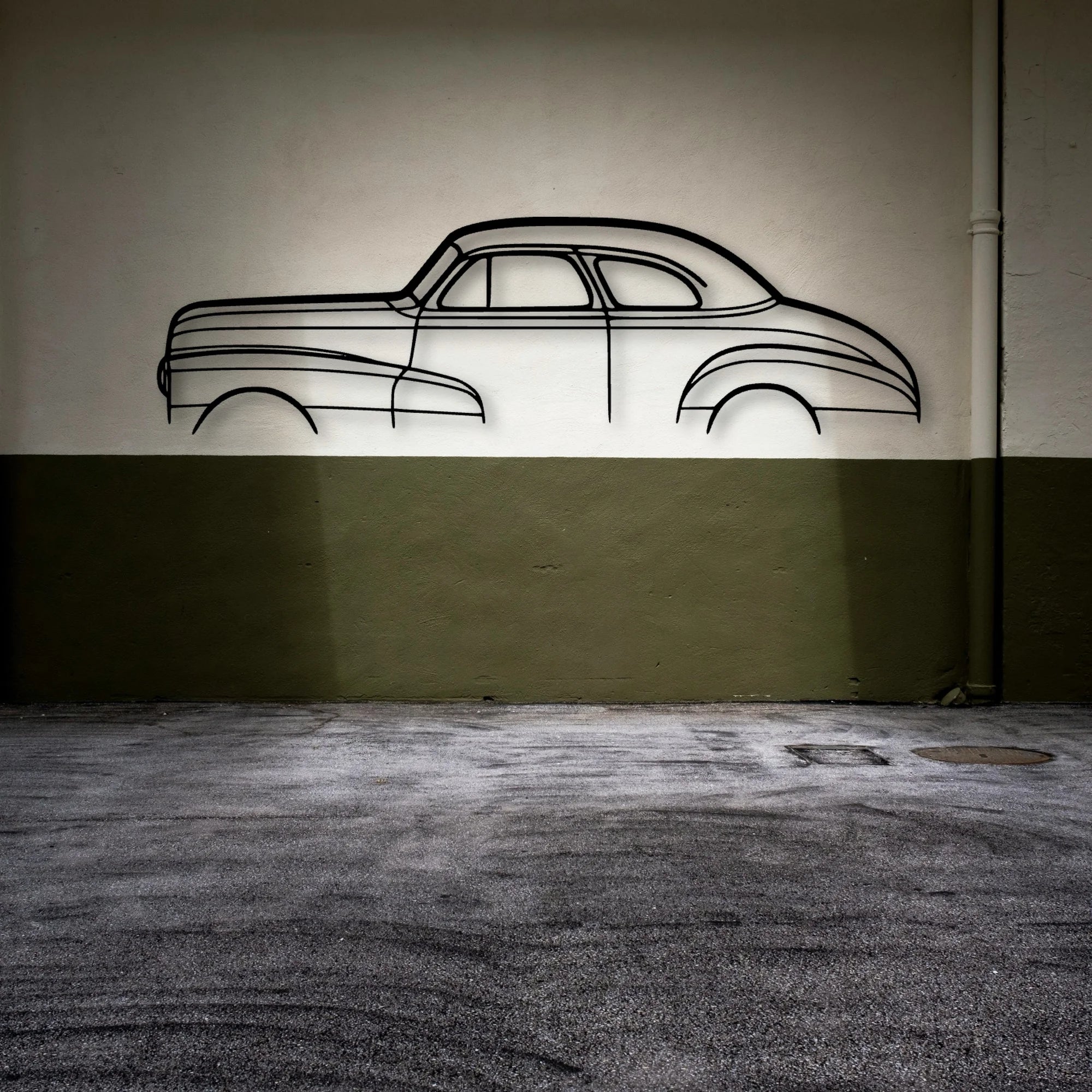 Stylemaster Coupe 1948 Classic Silhouette Metal Wall Art - Automotive Garage Decor