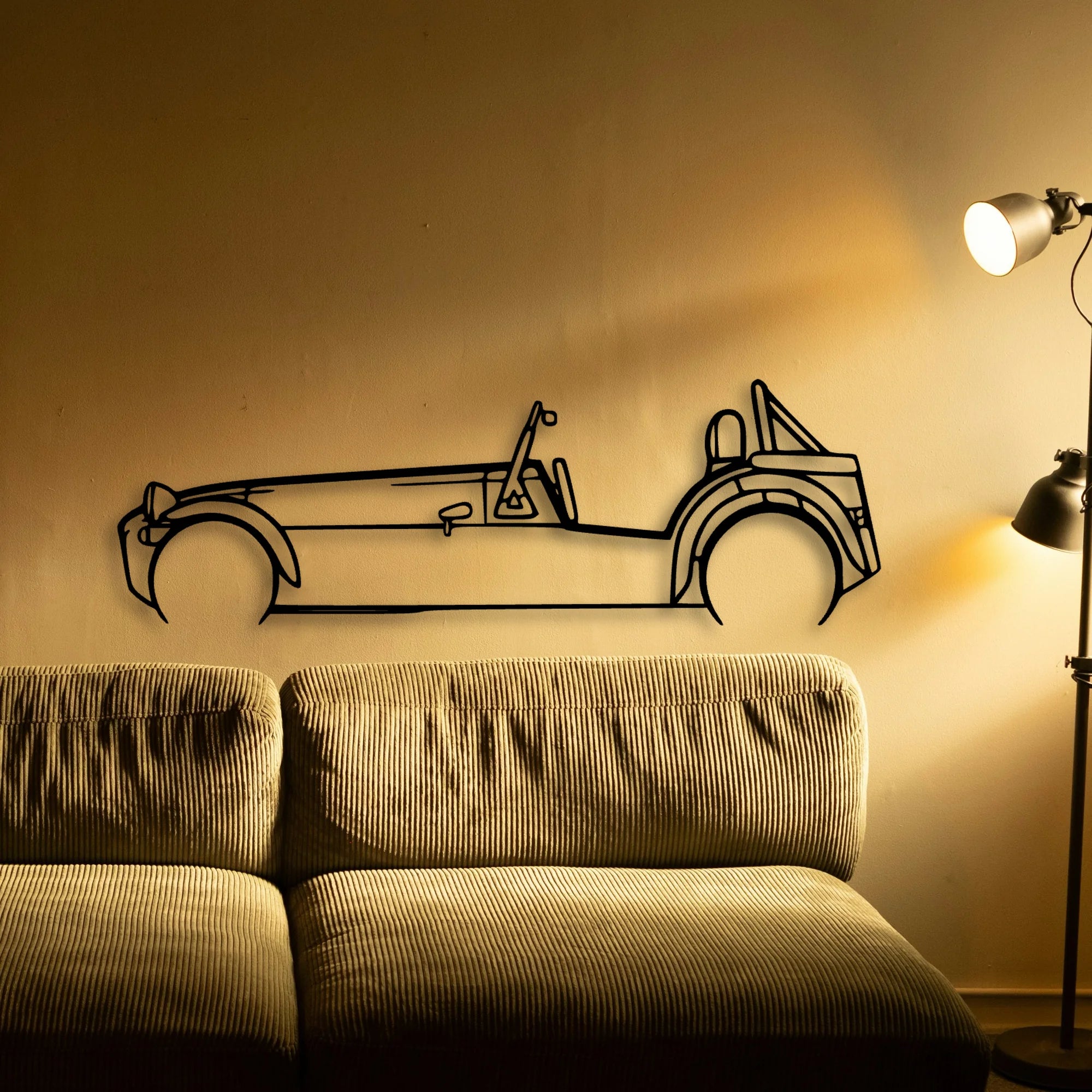 Super 7 Classic Silhouette Metal Wall Art - Automotive Garage Decor