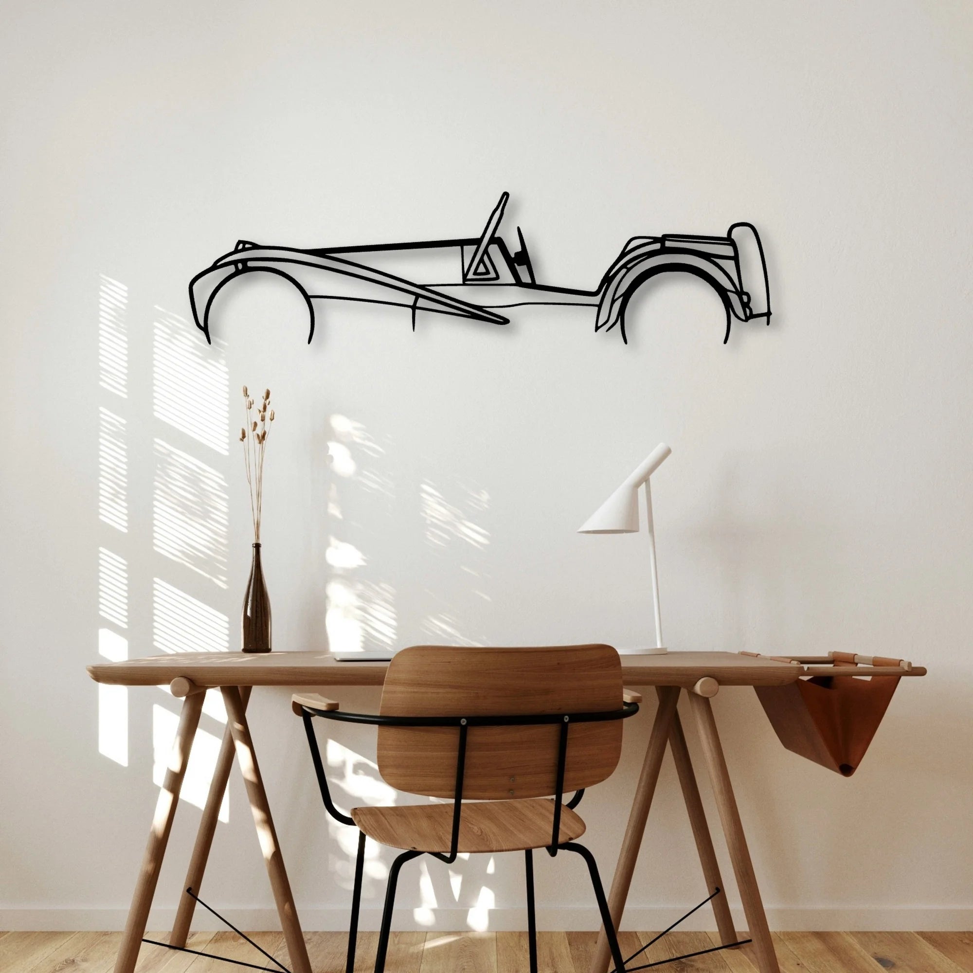 Super Seven Classic Silhouette Metal Wall Art - Automotive Garage Decor