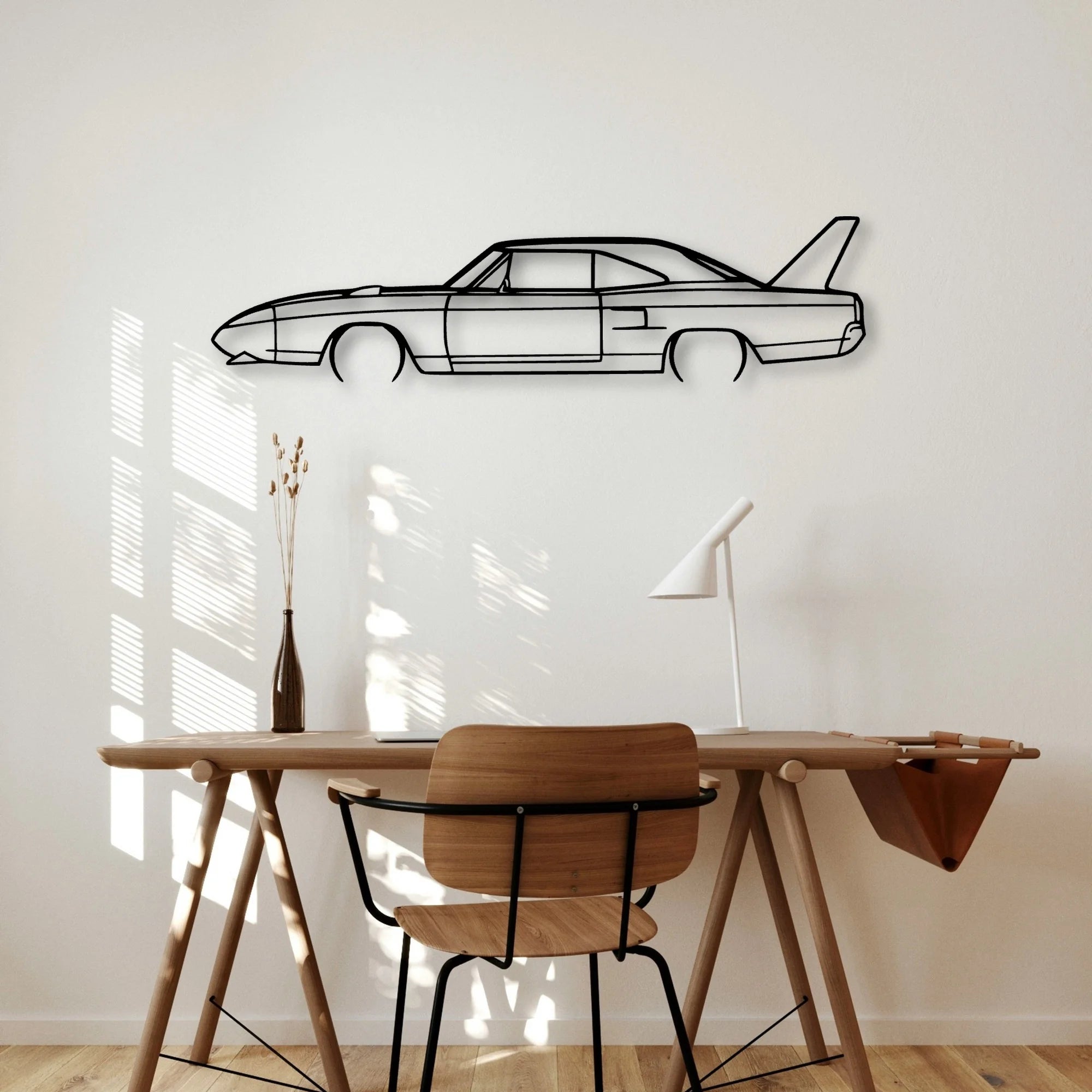 Superbird 1970 Classic Silhouette Metal Wall Art - Automotive Garage Decor