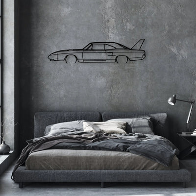 Superbird 1970 Classic Silhouette Metal Wall Art - Automotive Garage Decor