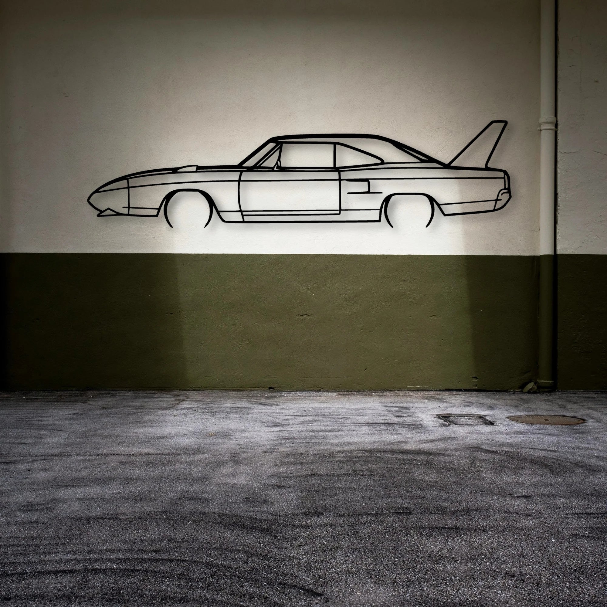 Superbird 1970 Classic Silhouette Metal Wall Art - Automotive Garage Decor