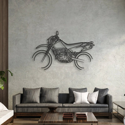 Suzuki DR650 Classic Motorcycle Silhouette Metal Wall Art - Moto Garage Decor