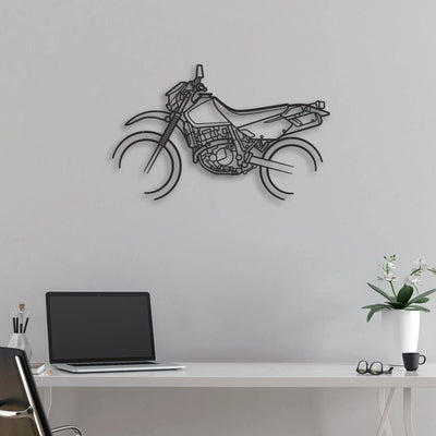 Suzuki DR650 Classic Motorcycle Silhouette Metal Wall Art - Moto Garage Decor