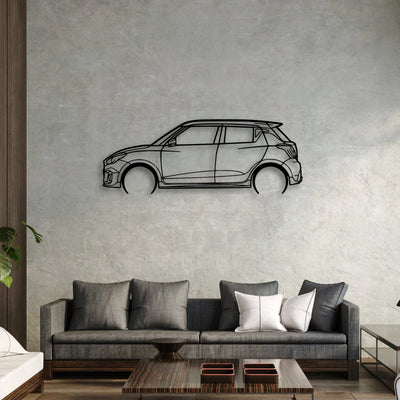 Swift Sport 2022 Classic Silhouette Metal Wall Art - Automotive Garage Decor