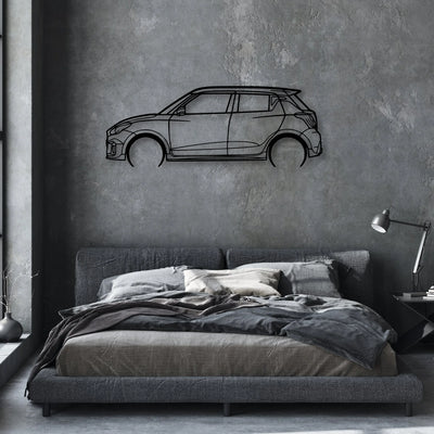 Swift Sport 2022 Classic Silhouette Metal Wall Art - Automotive Garage Decor