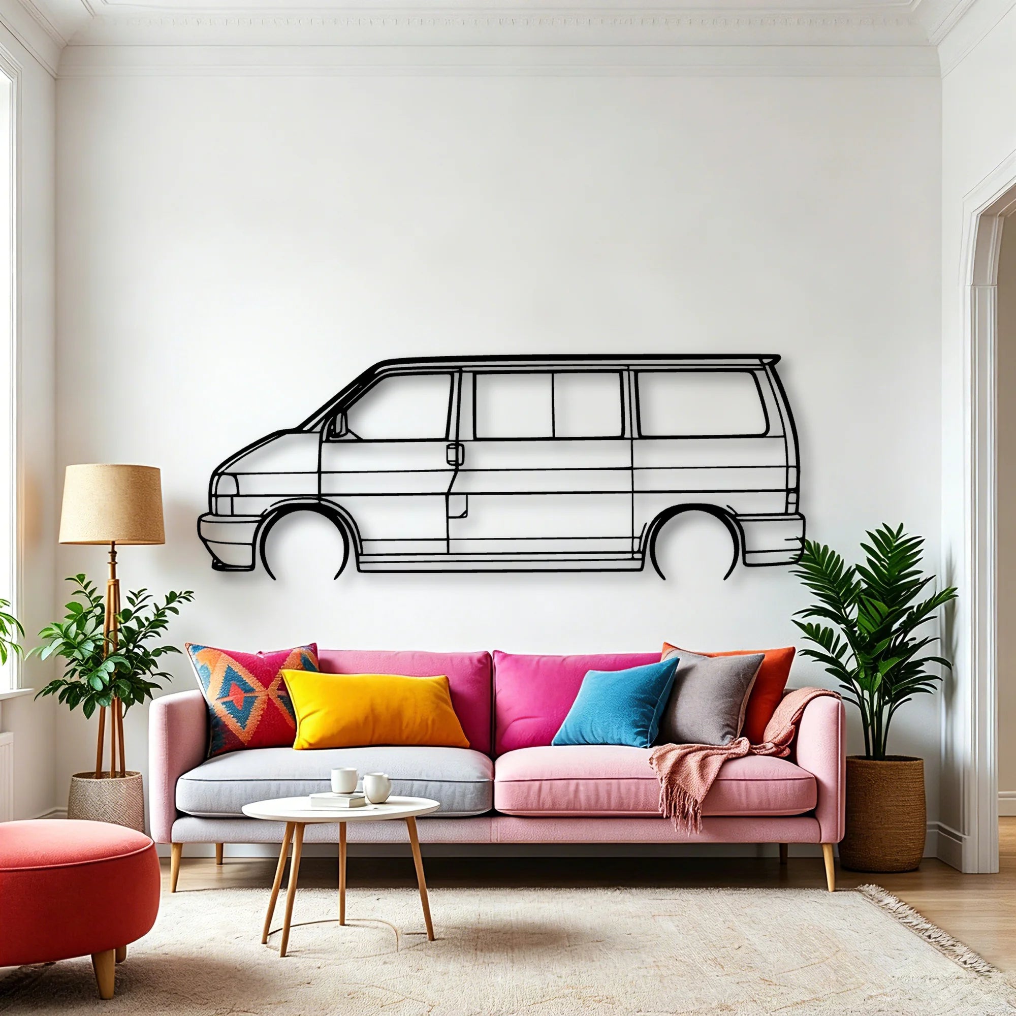 T4 1999 Classic Silhouette Metal Wall Art - Automotive Garage Decor