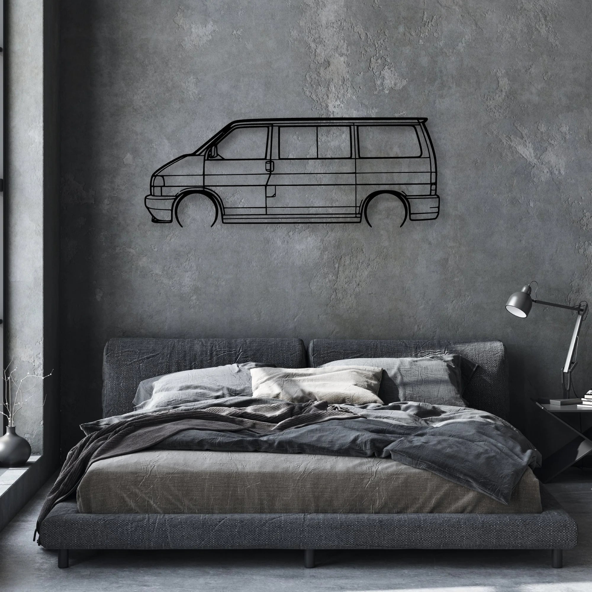 T4 1999 Classic Silhouette Metal Wall Art - Automotive Garage Decor