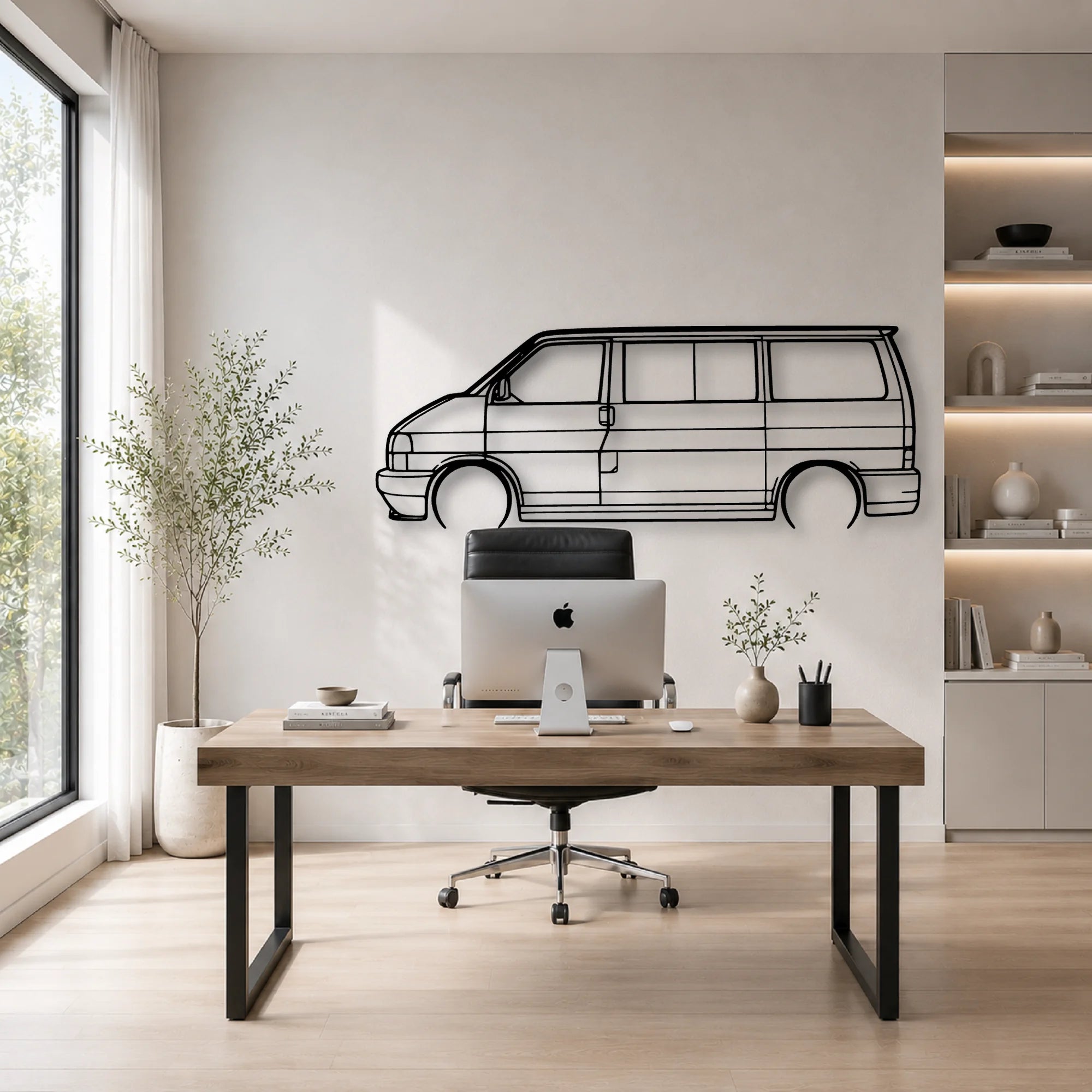 T4 1999 Classic Silhouette Metal Wall Art - Automotive Garage Decor