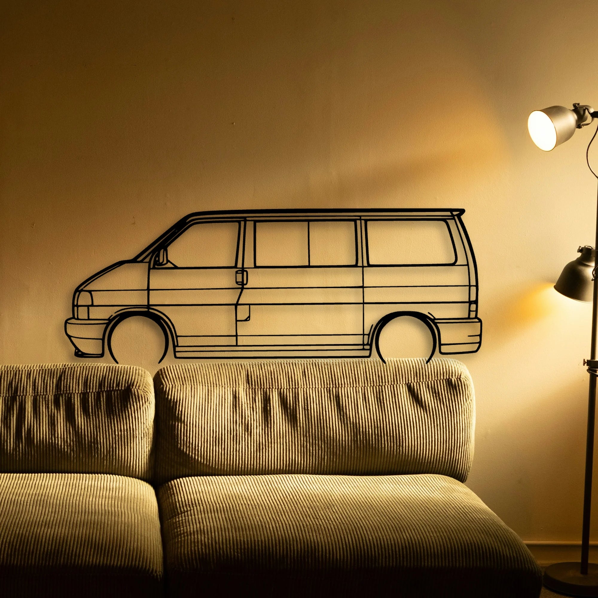 T4 1999 Classic Silhouette Metal Wall Art - Automotive Garage Decor