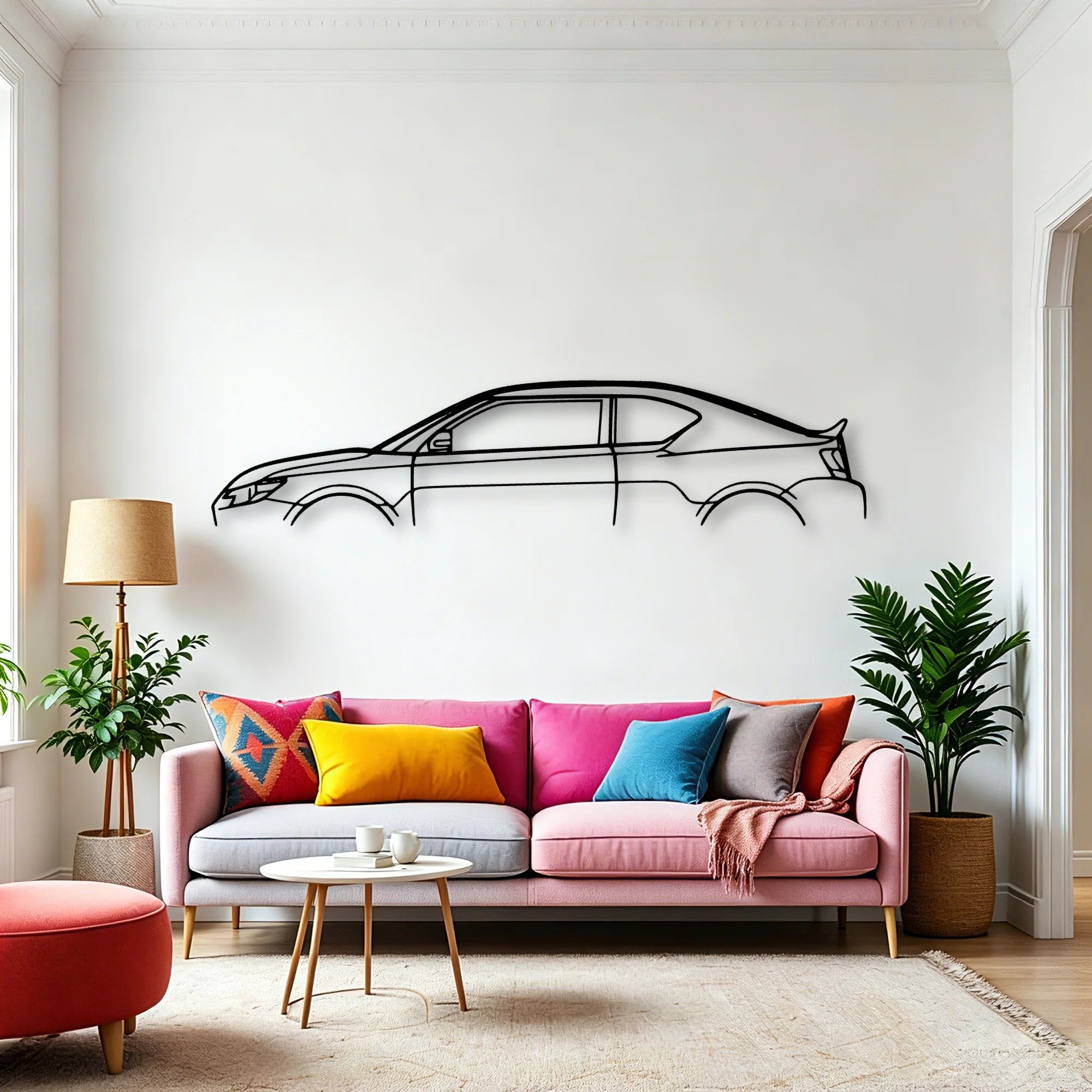 TC 2015 Classic Silhouette Metal Wall Art - Automotive Garage Decor