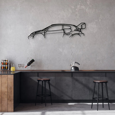 TGR Rally1 Classic Silhouette Metal Wall Art - Automotive Garage Decor