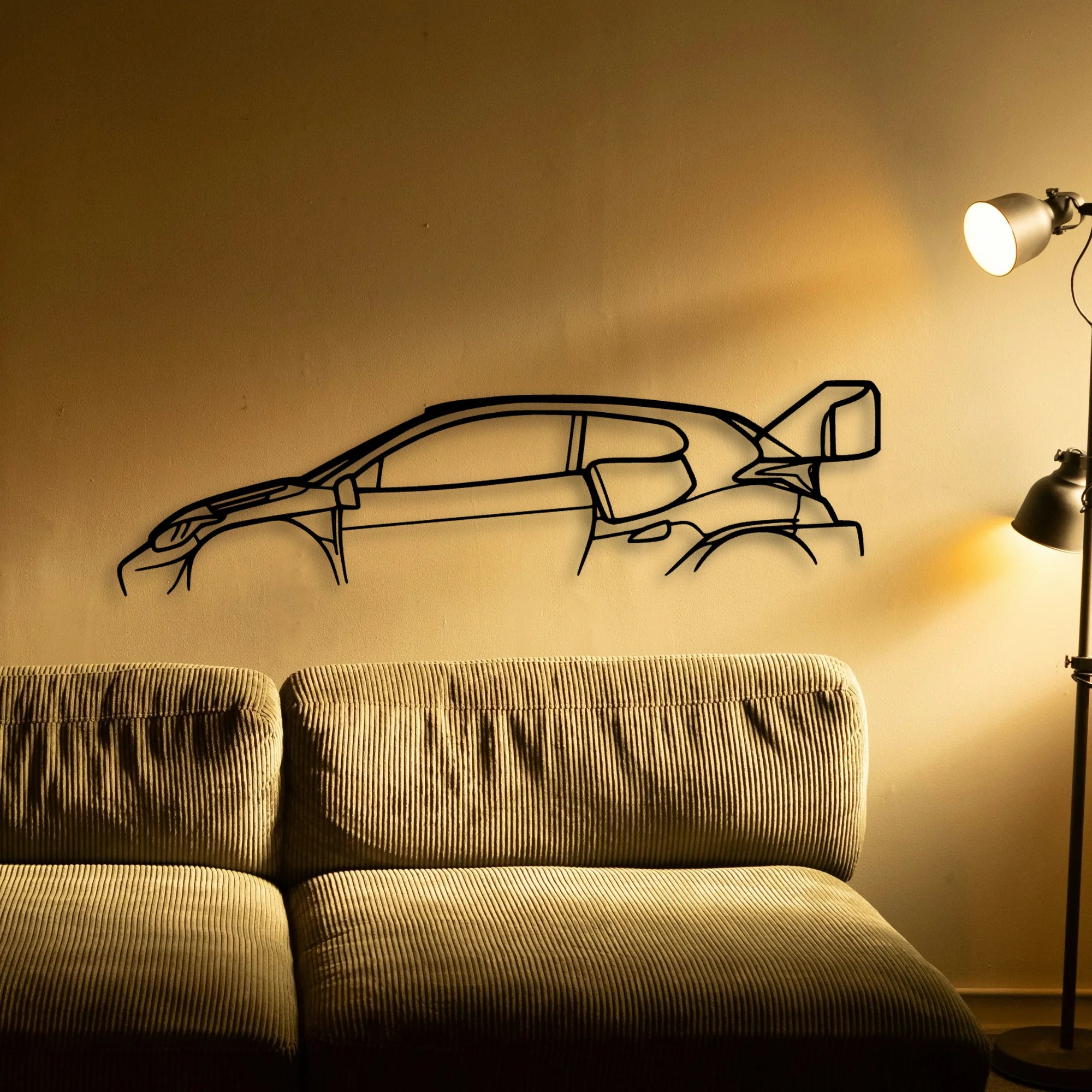 TGR RALLY1 Classic Silhouette Metal Wall Art - Automotive Garage Decor