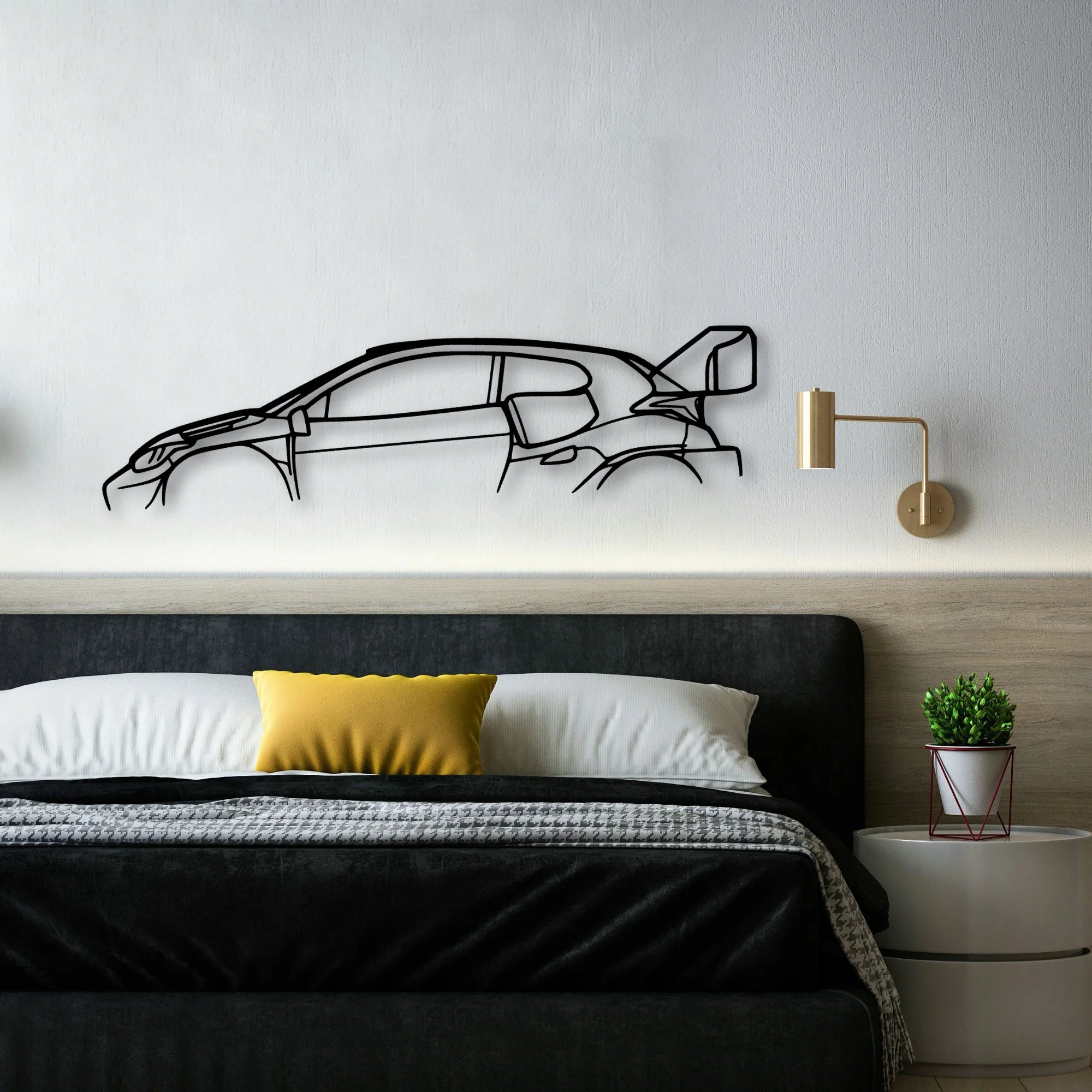 TGR RALLY1 Classic Silhouette Metal Wall Art - Automotive Garage Decor
