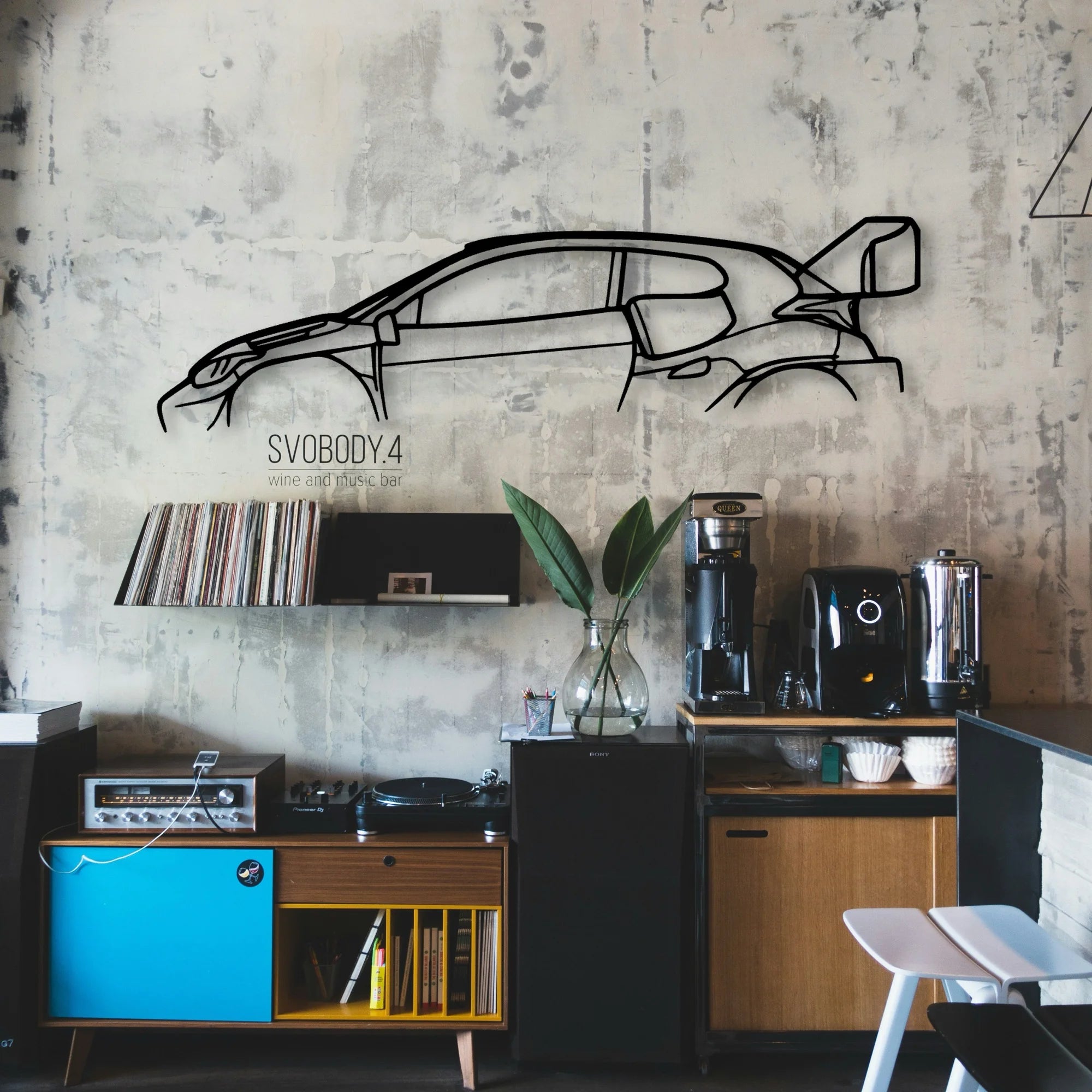 TGR RALLY1 Classic Silhouette Metal Wall Art - Automotive Garage Decor