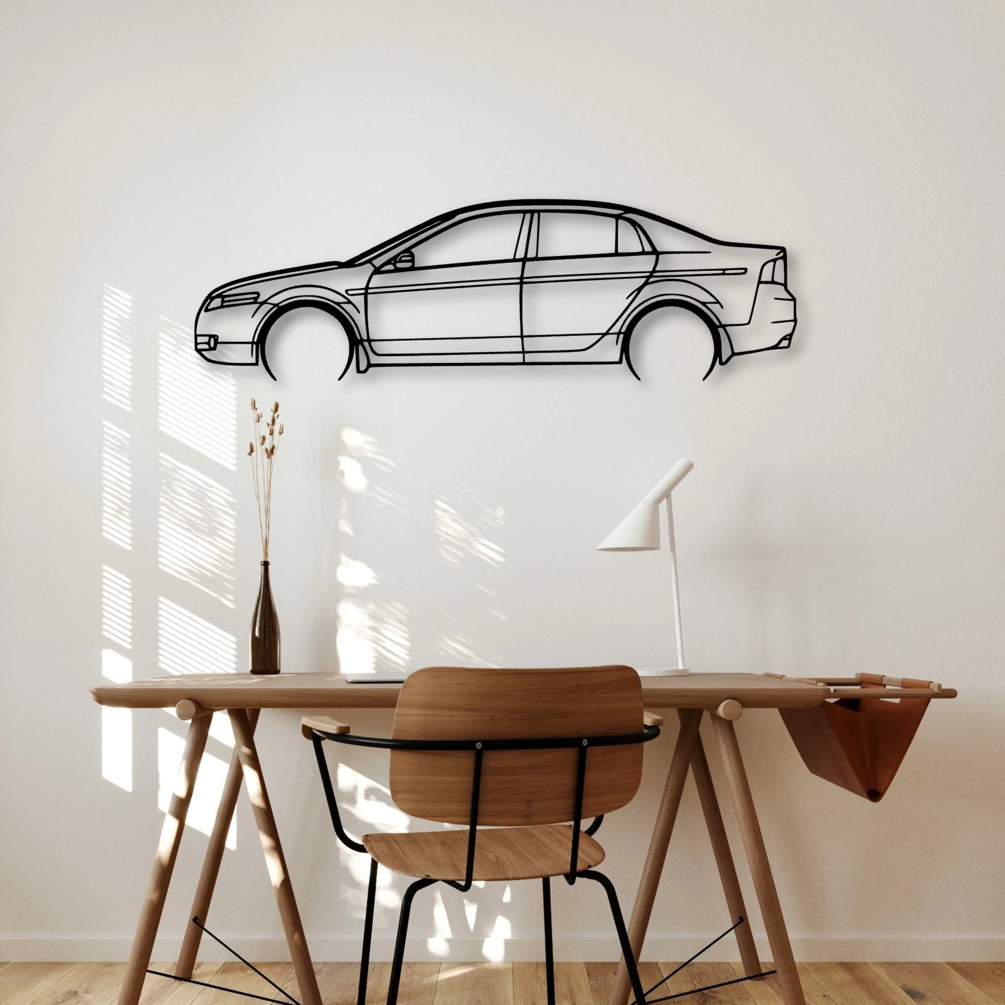 TL 2007 Classic Silhouette Metal Wall Art - Automotive Garage Decor