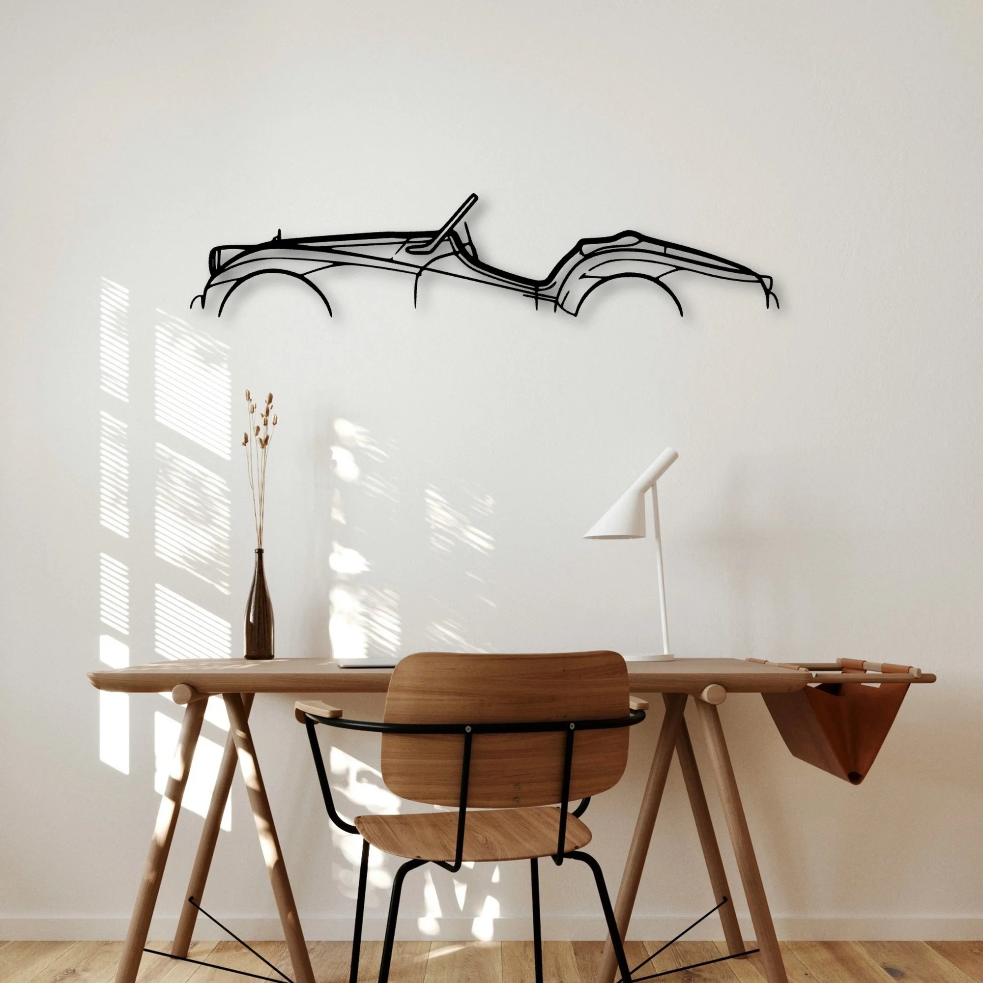 TR3A 1959 Classic Silhouette Metal Wall Art - Automotive Garage Decor