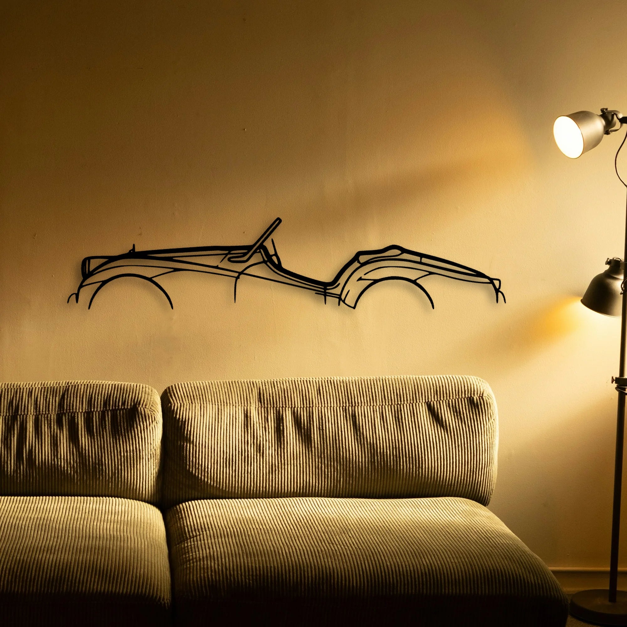 TR3A 1959 Classic Silhouette Metal Wall Art - Automotive Garage Decor
