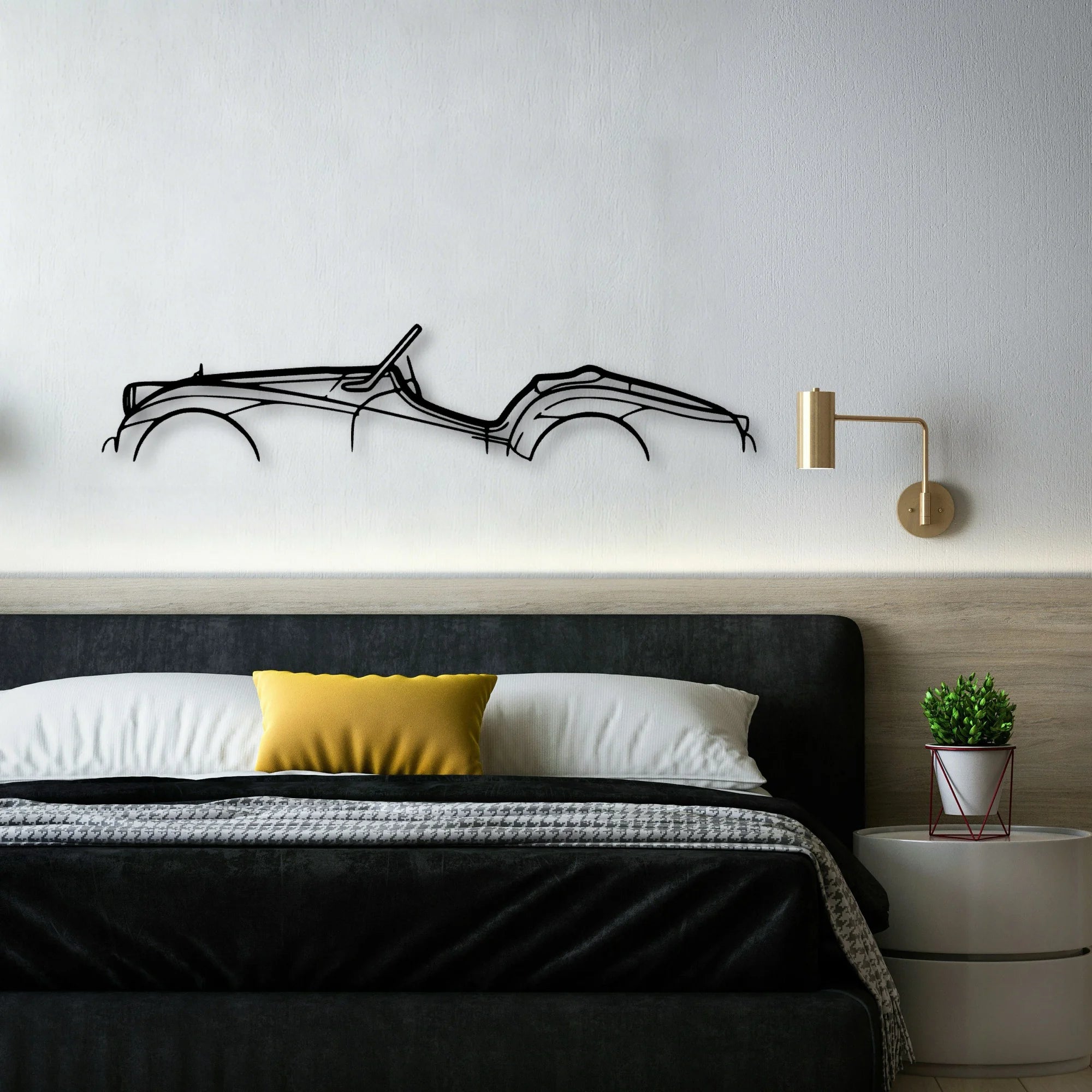 TR3A 1959 Classic Silhouette Metal Wall Art - Automotive Garage Decor