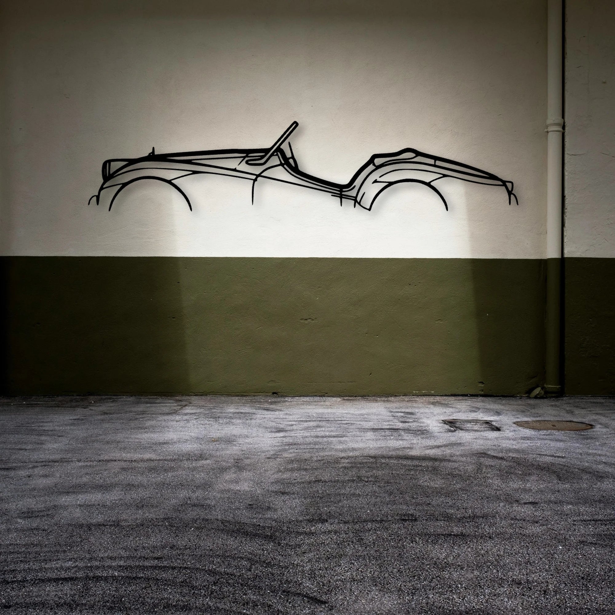 TR3A 1959 Classic Silhouette Metal Wall Art - Automotive Garage Decor