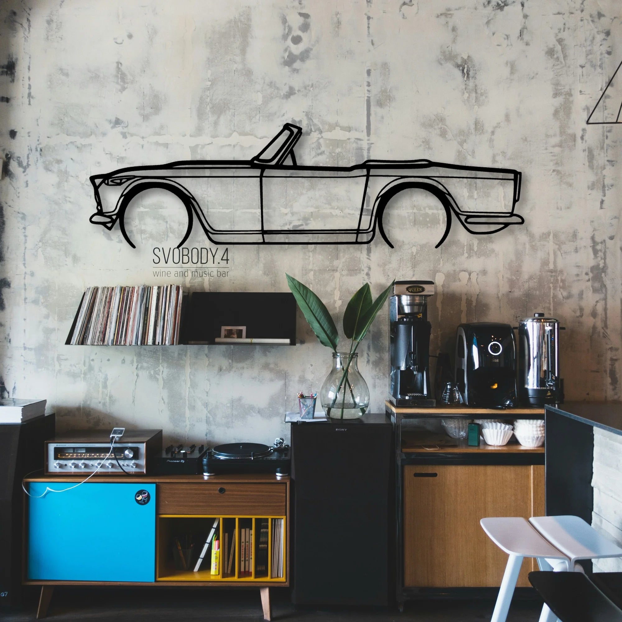 TR4A IRS 2 Classic Silhouette Metal Wall Art - Automotive Garage Decor
