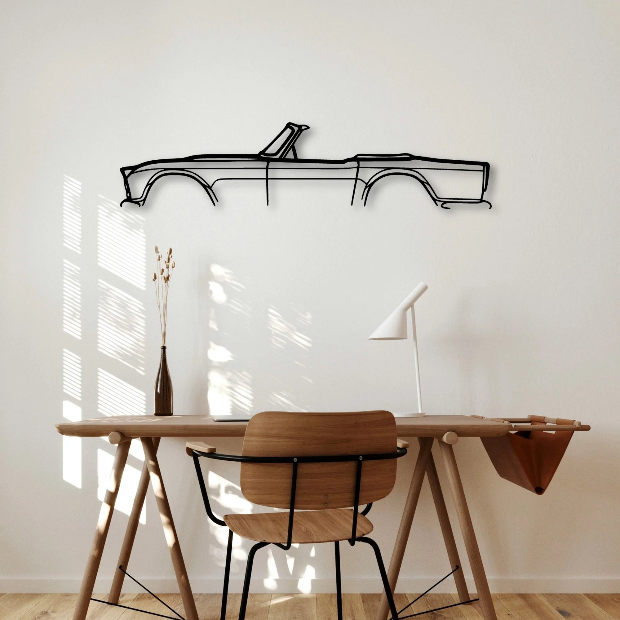 TR4 1965 Classic Silhouette Metal Wall Art - Automotive Garage Decor