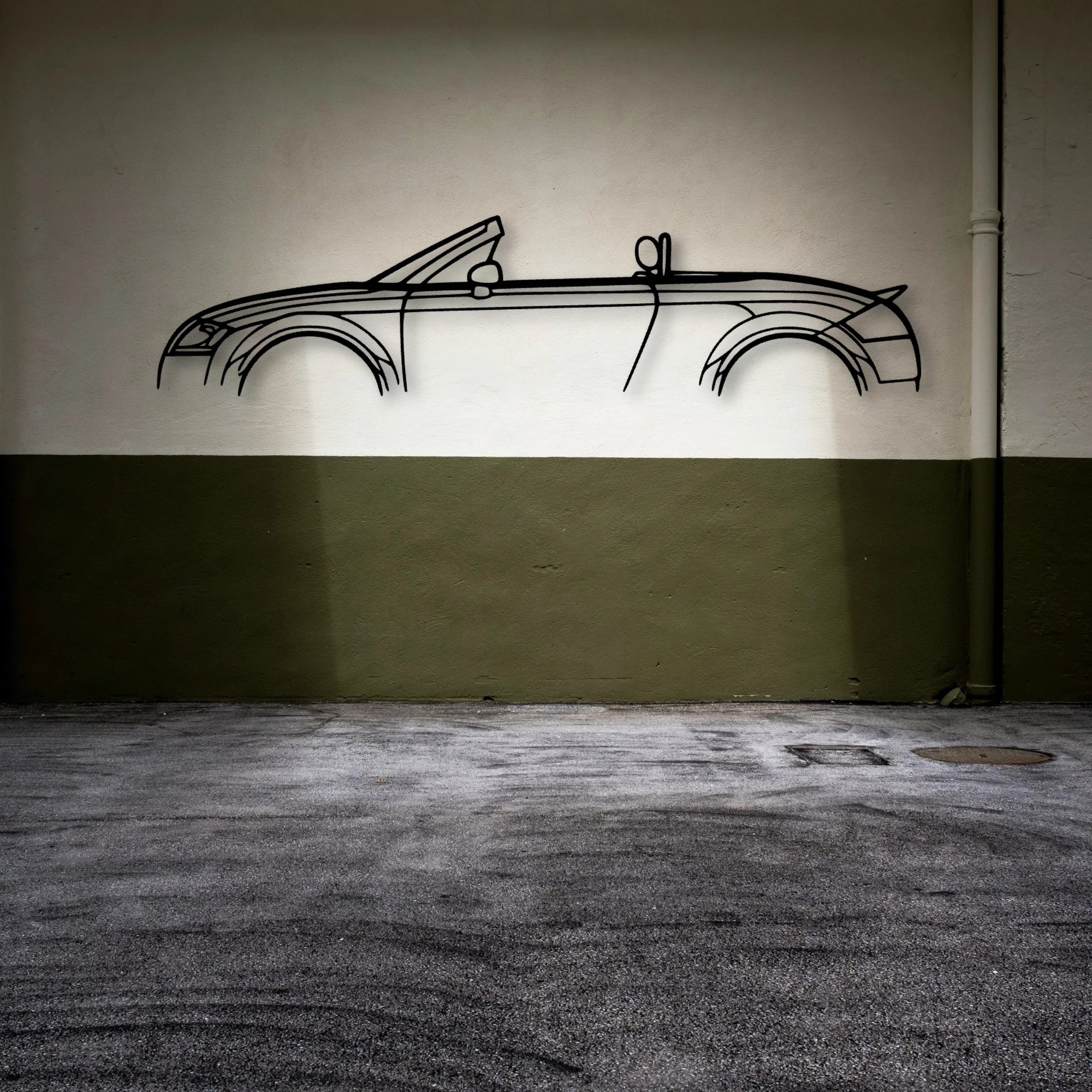 TT MK1 Roadster 2001 Classic Silhouette Metal Wall Art - Automotive Garage Decor